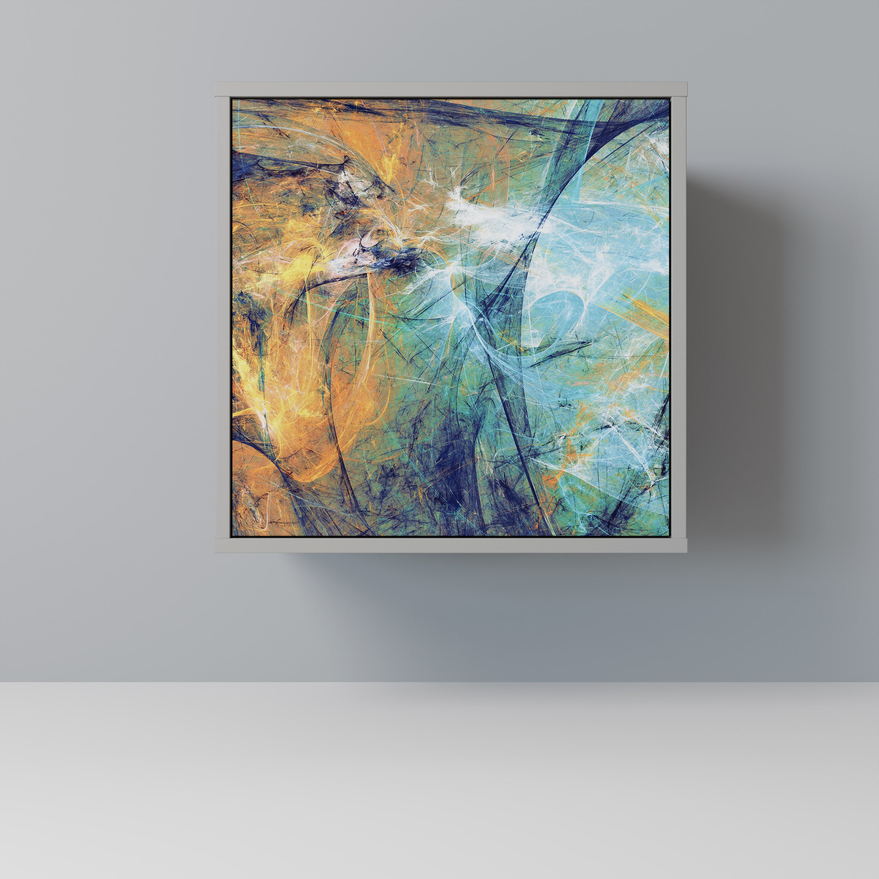 PENSAMIENTOS ABSTRACTOS APARADOR DE 1 PUERTA EN ACABADO GRIS