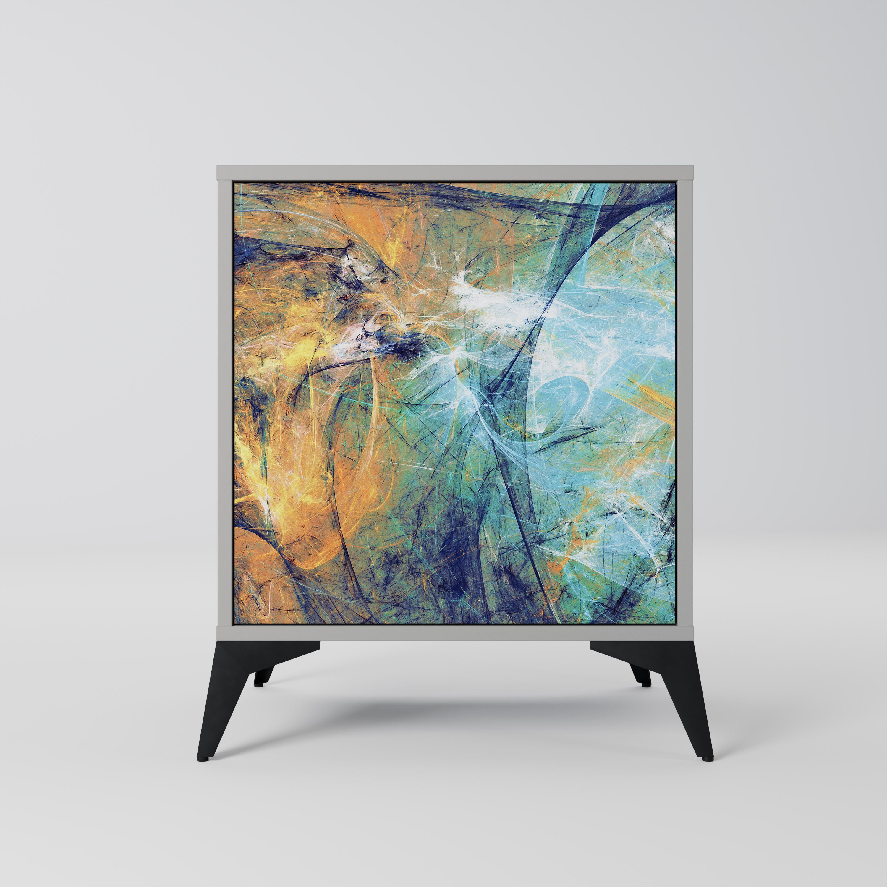 PENSAMIENTOS ABSTRACTOS APARADOR DE 1 PUERTA EN ACABADO GRIS