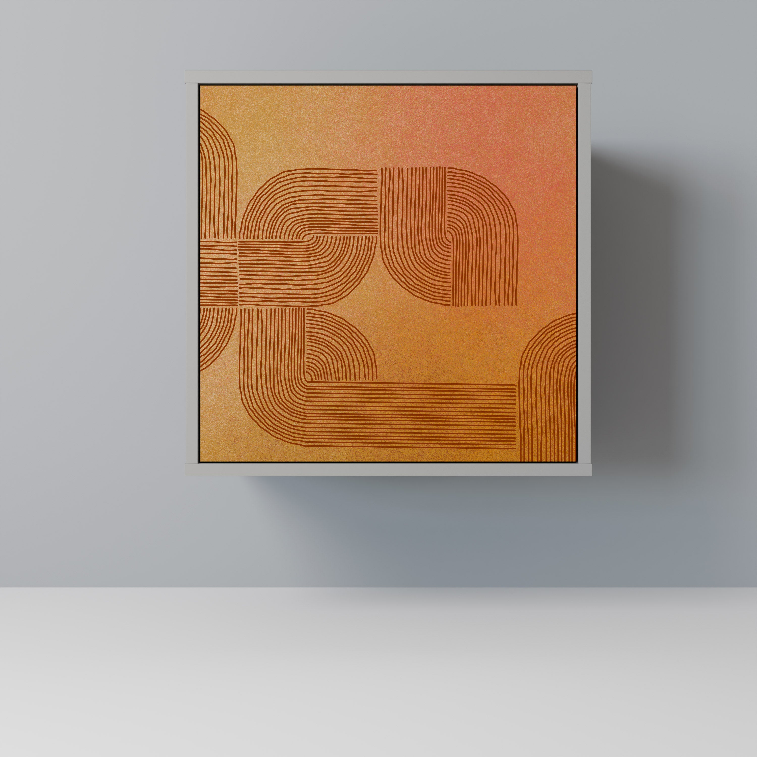 FORTALECIENDO LA RELACIÓN Aparador de 1 puerta en acabado gris