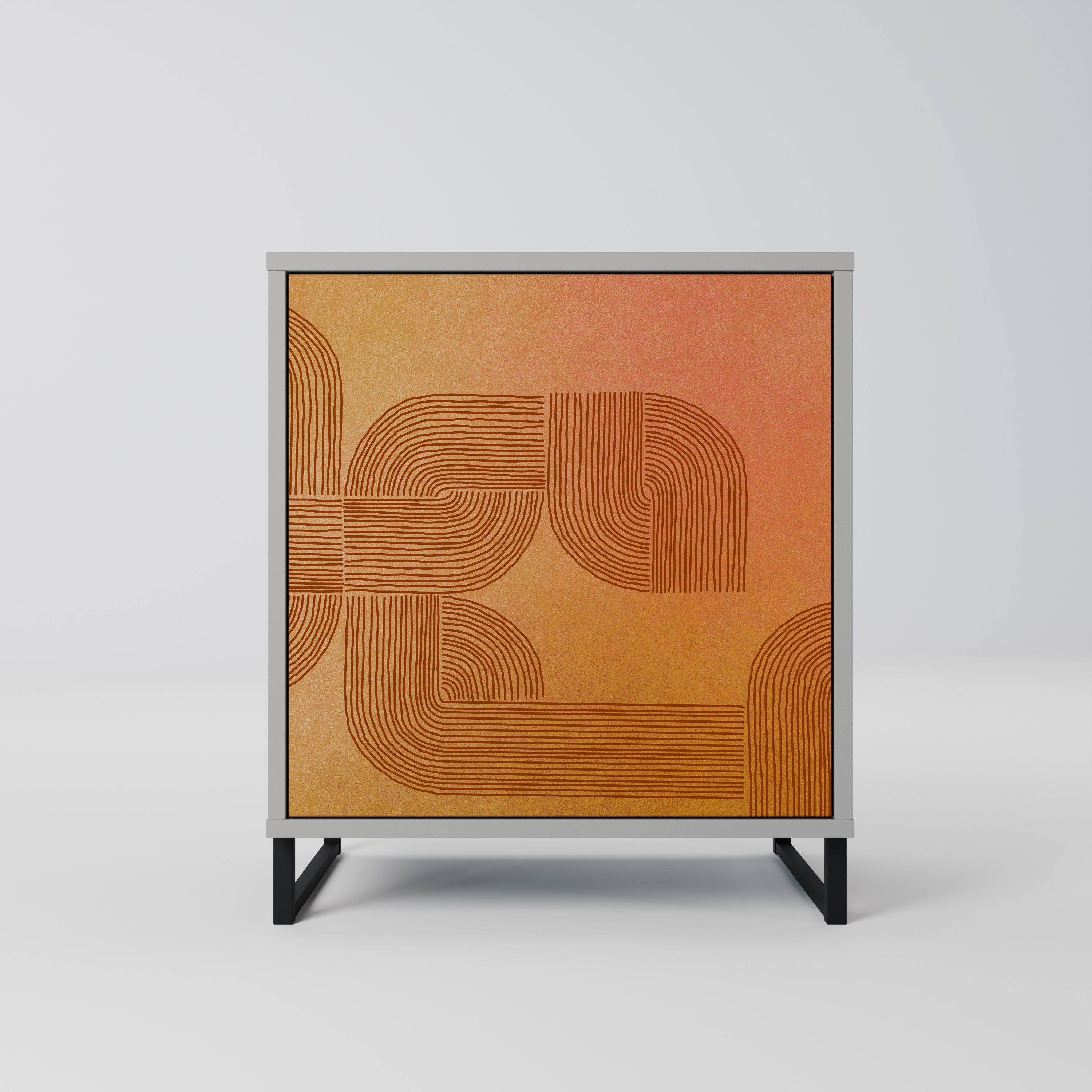 FORTALECIENDO LA RELACIÓN Aparador de 1 puerta en acabado gris