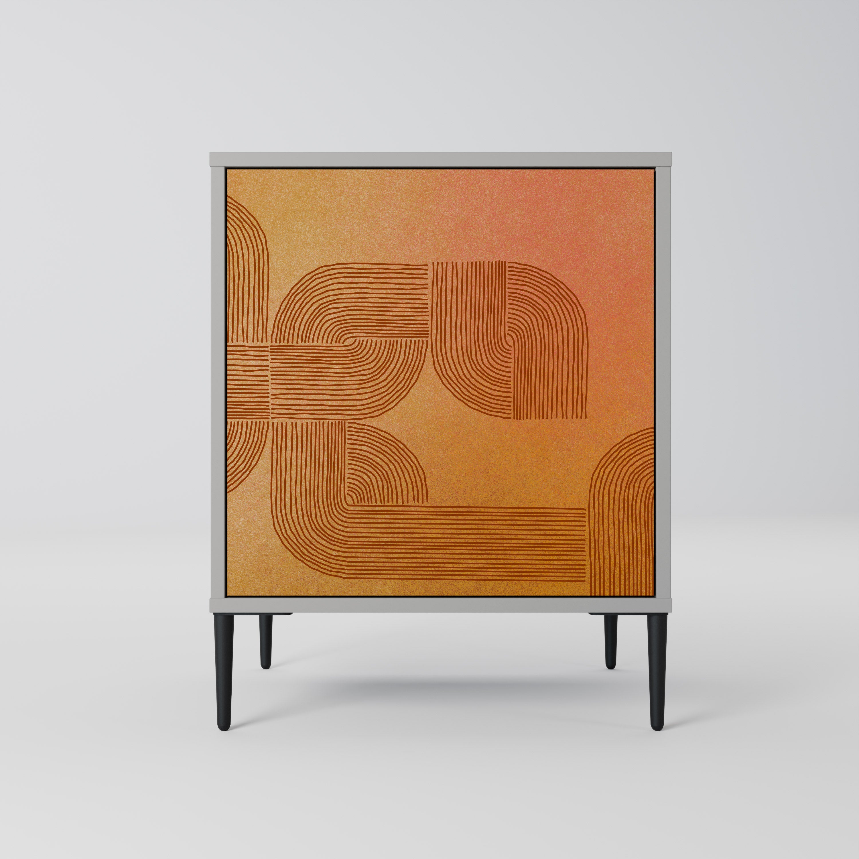 FORTALECIENDO LA RELACIÓN Aparador de 1 puerta en acabado gris