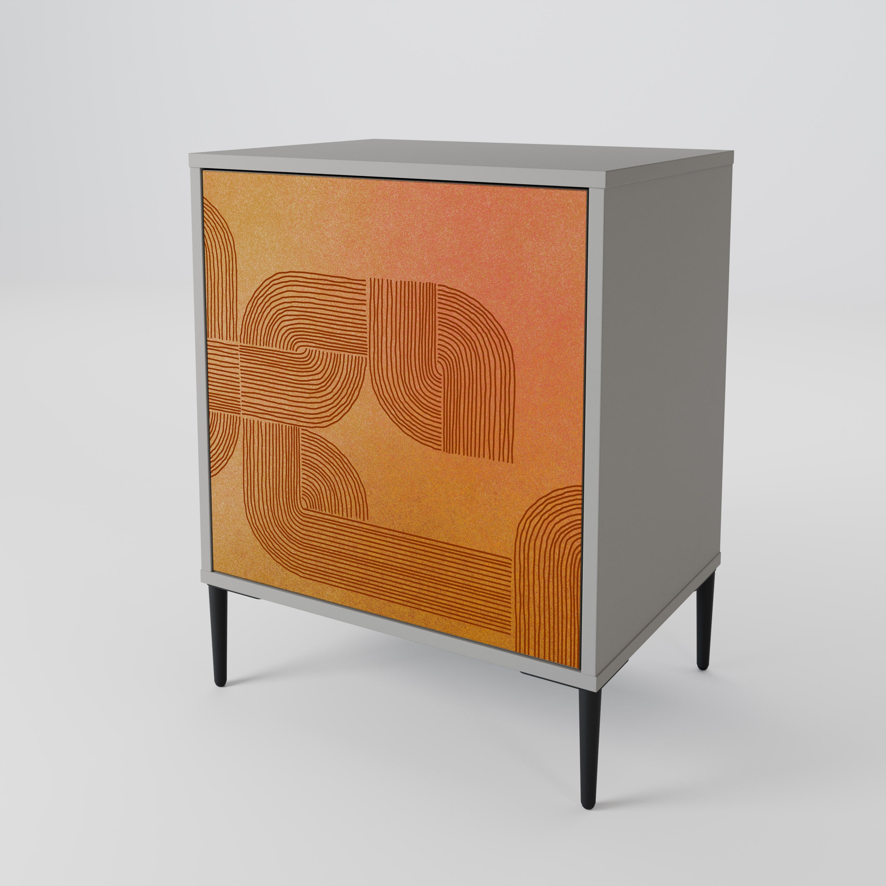 FORTALECIENDO LA RELACIÓN Aparador de 1 puerta en acabado gris