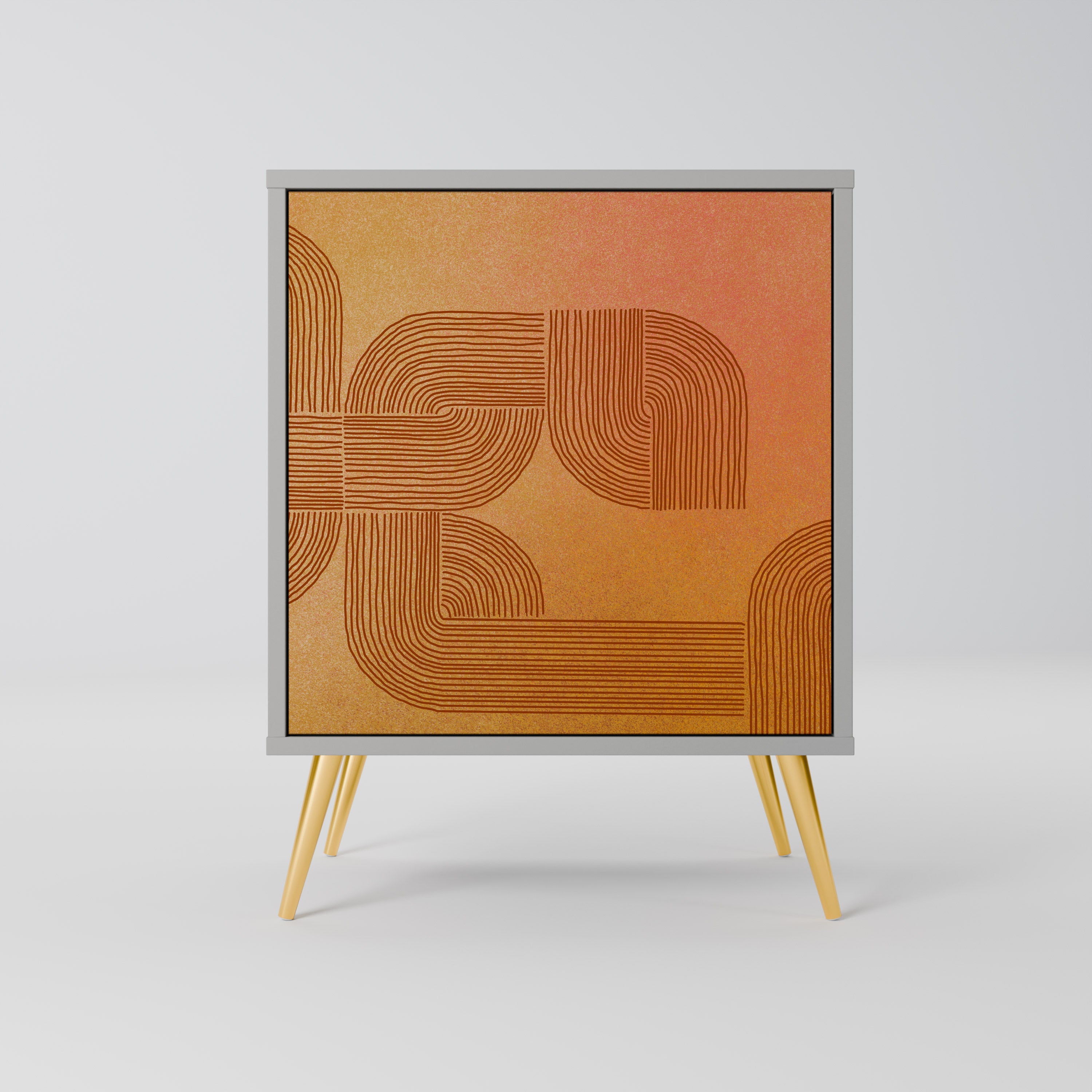 FORTALECIENDO LA RELACIÓN Aparador de 1 puerta en acabado gris