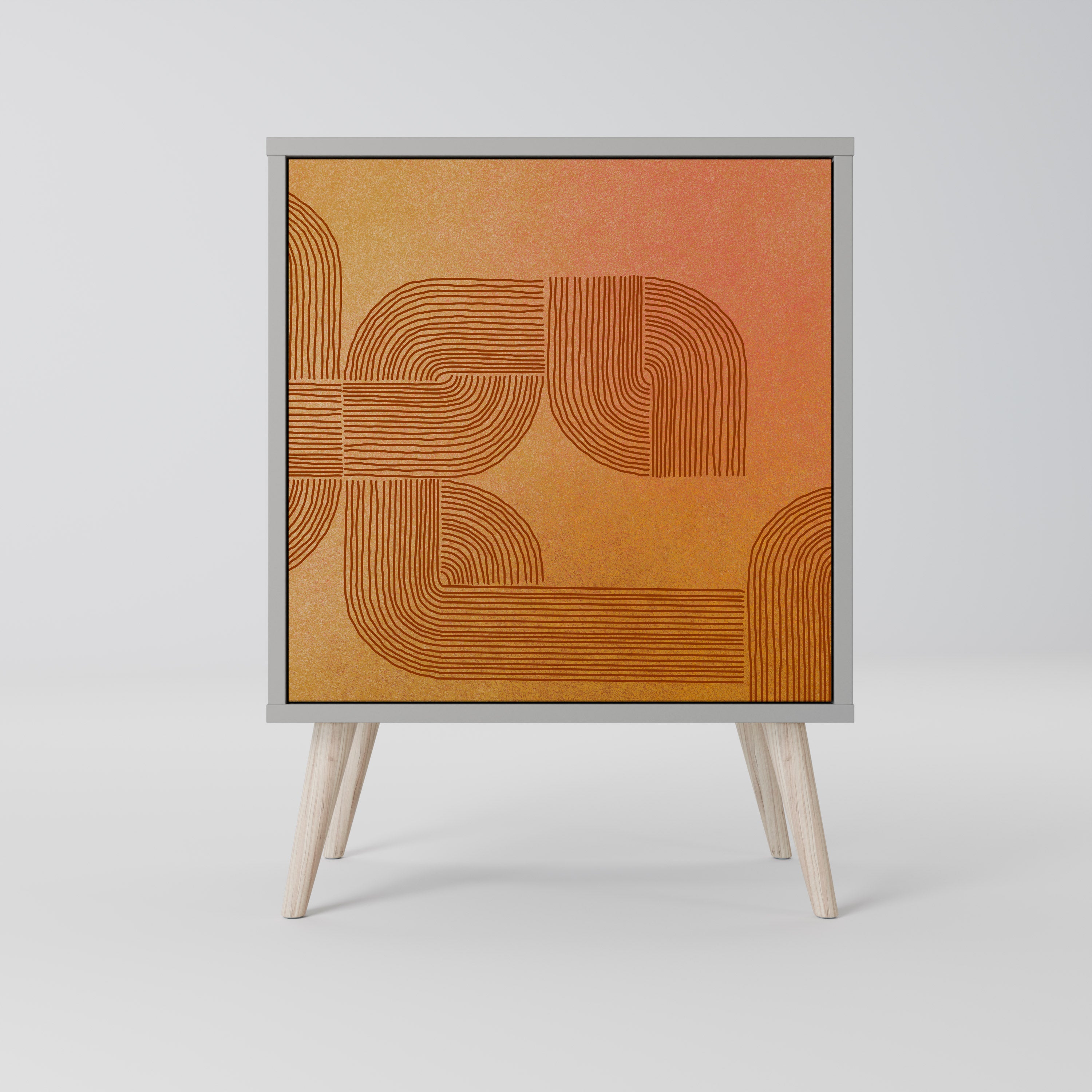 FORTALECIENDO LA RELACIÓN Aparador de 1 puerta en acabado gris