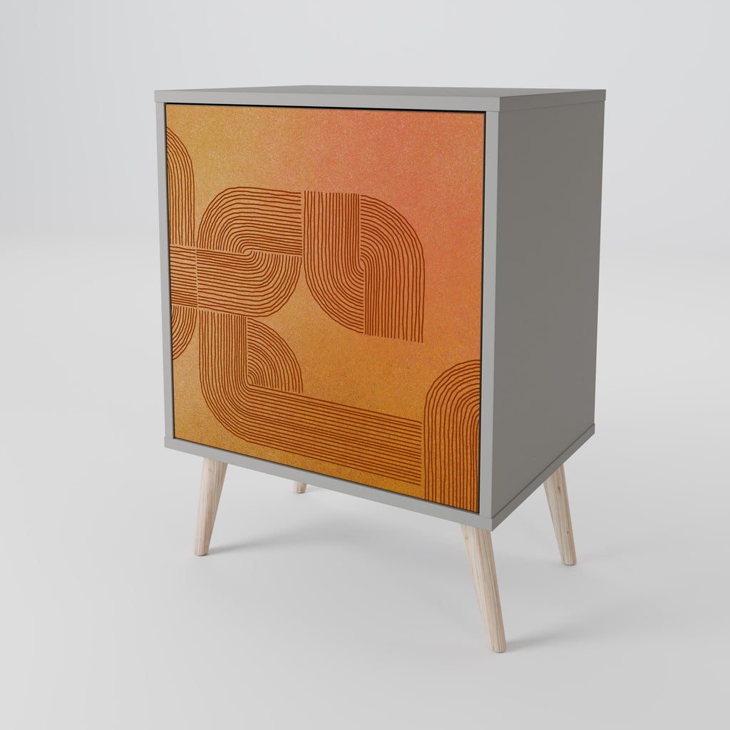 FORTALECIENDO LA RELACIÓN Aparador de 1 puerta en acabado gris