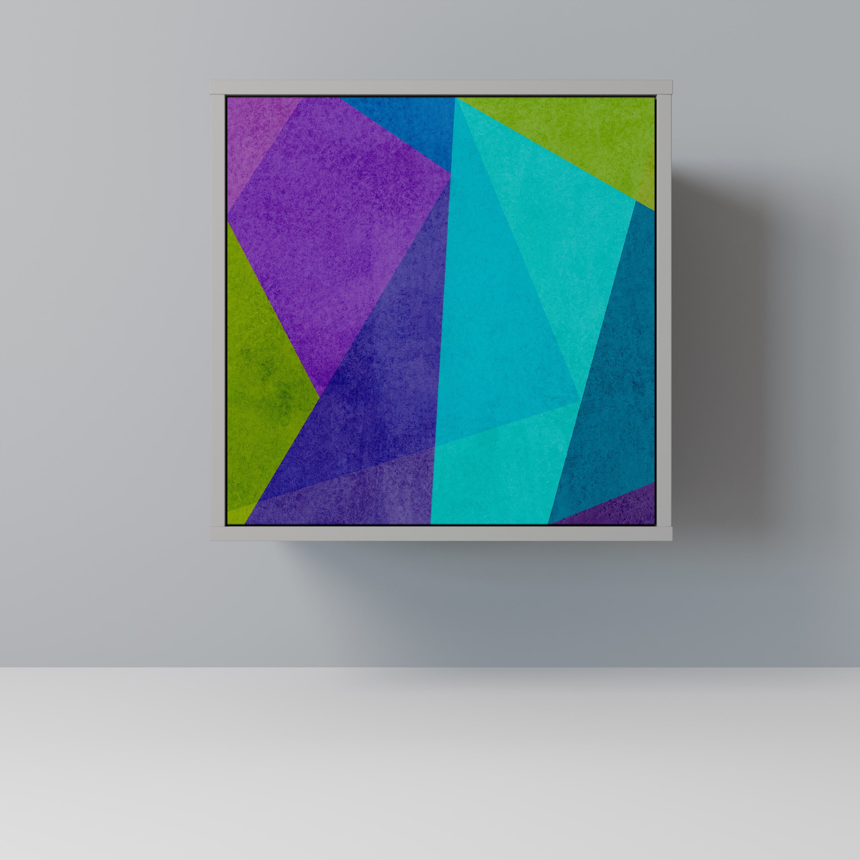 VITRINA FRÍA Aparador de 1 puerta en acabado gris