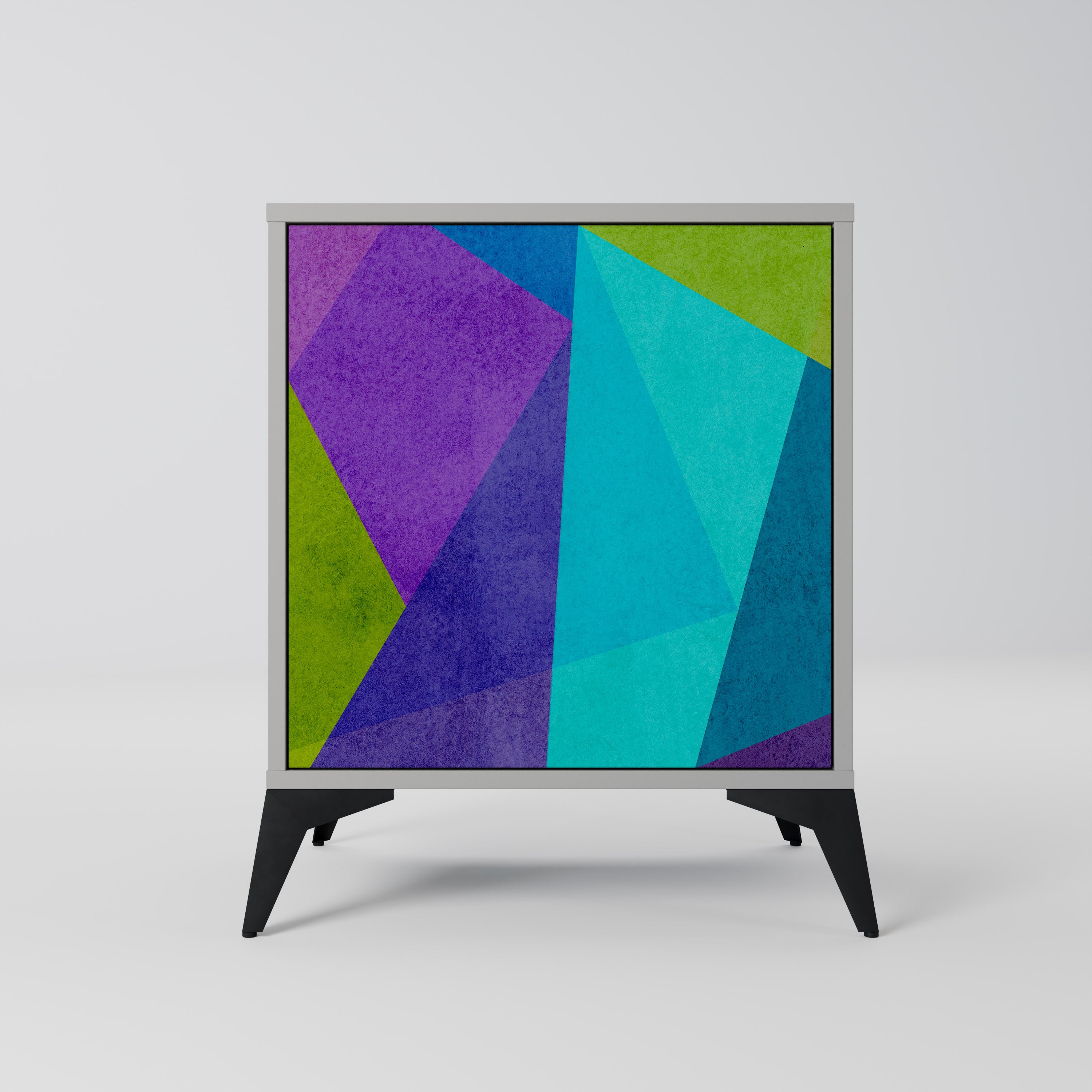 VITRINA FRÍA Aparador de 1 puerta en acabado gris