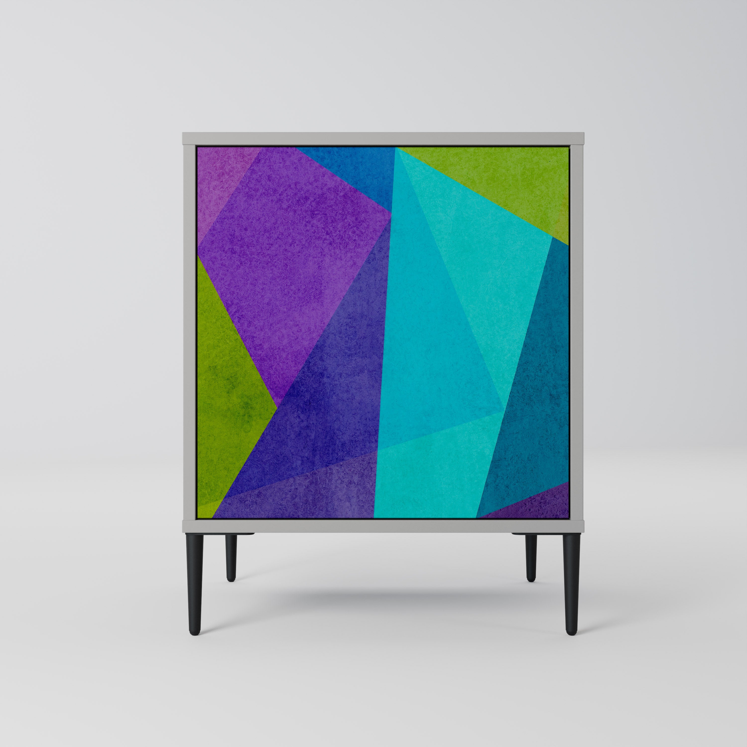 VITRINA FRÍA Aparador de 1 puerta en acabado gris