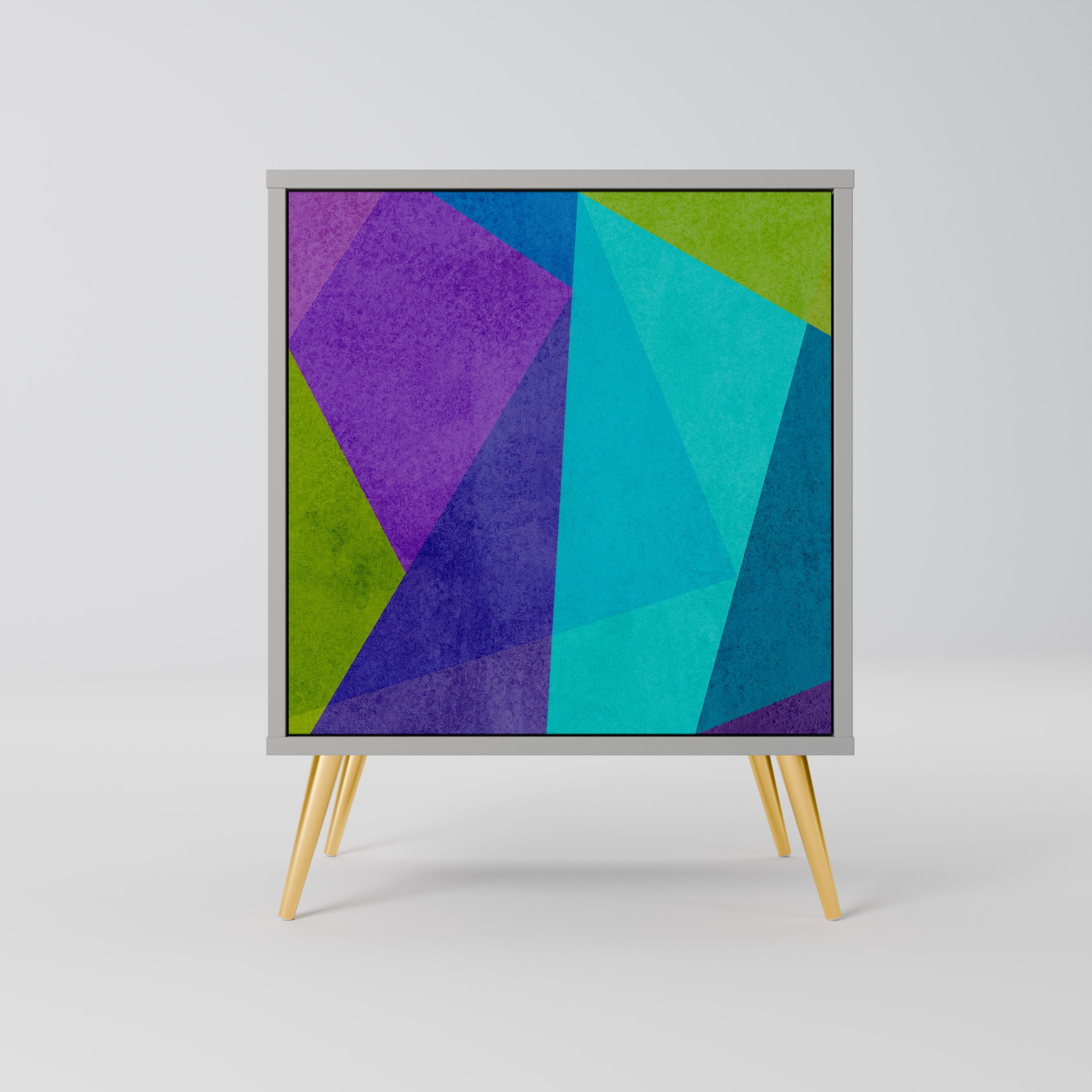 VITRINA FRÍA Aparador de 1 puerta en acabado gris