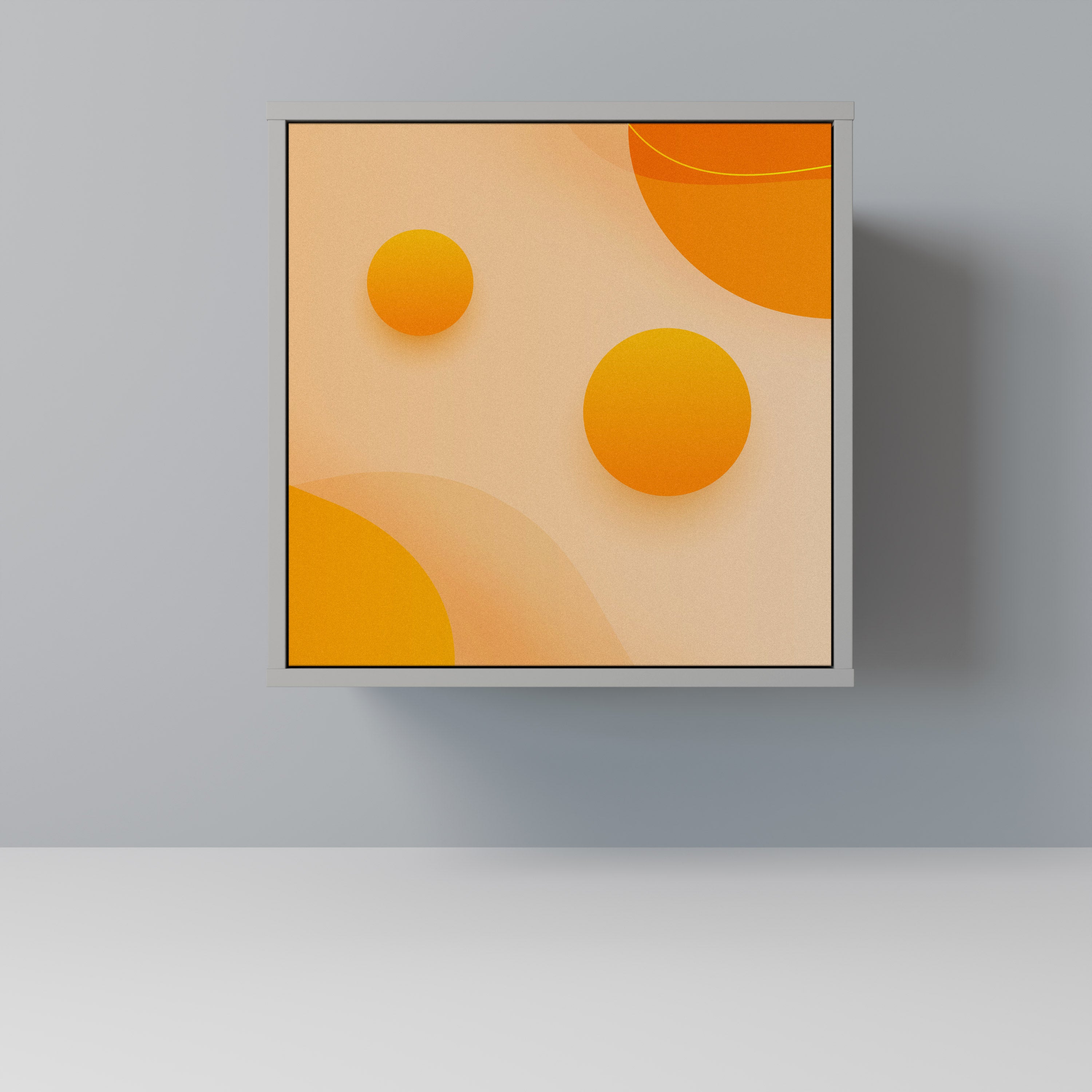 Aparador ORANGE ARRANGEMENT de 1 puerta en acabado gris