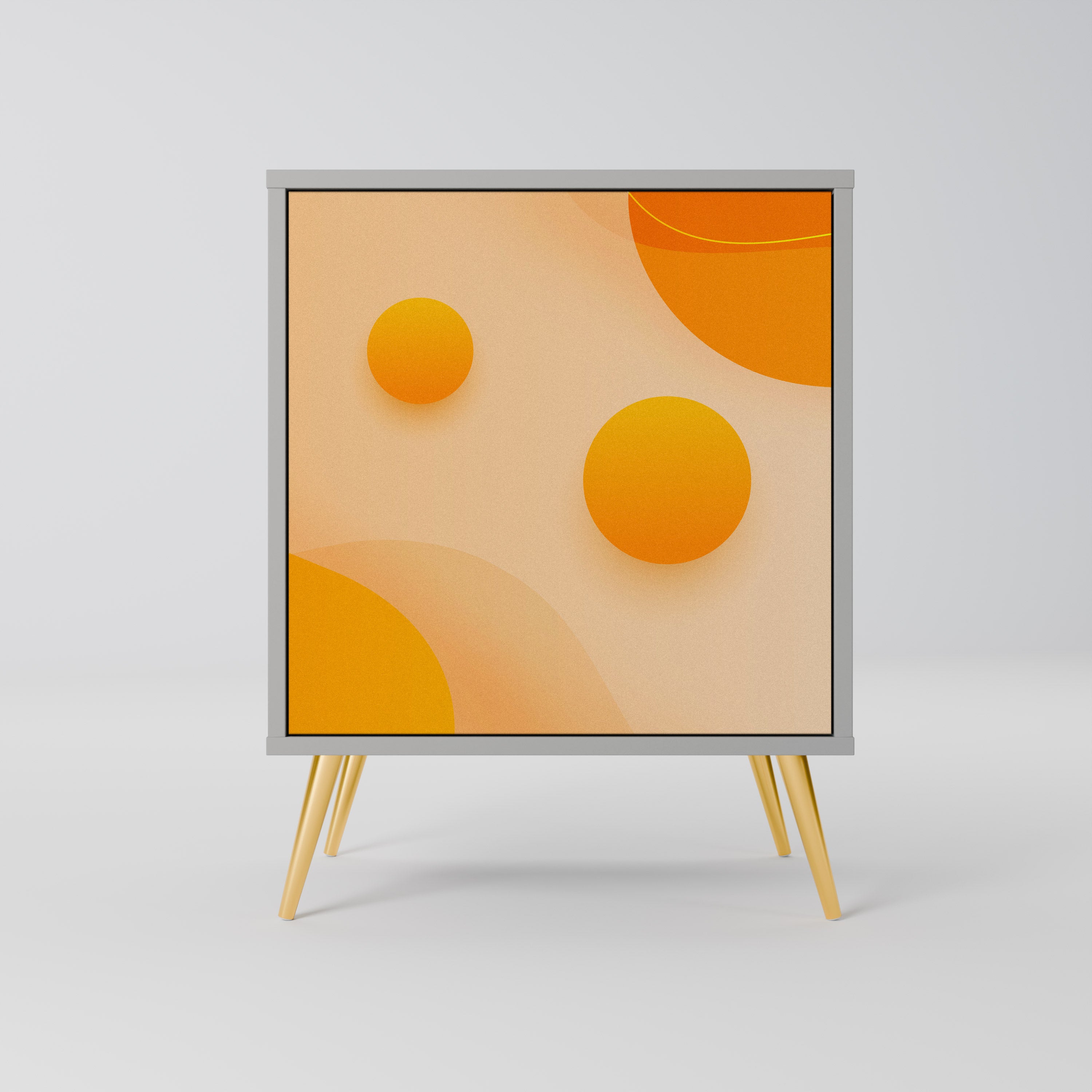 Aparador ORANGE ARRANGEMENT de 1 puerta en acabado gris