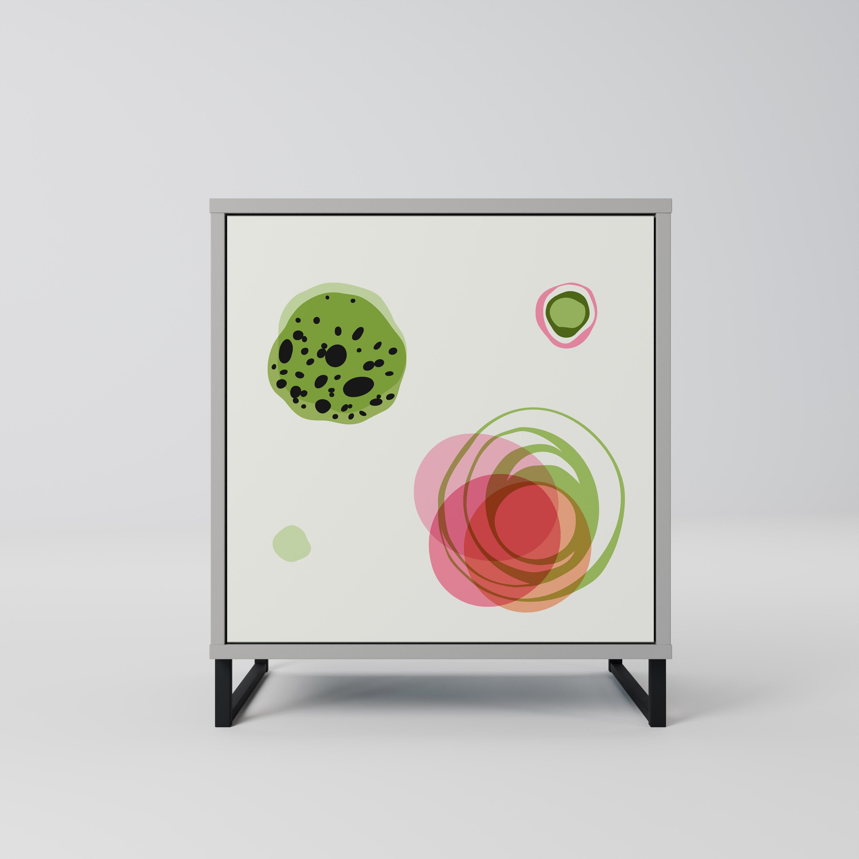 Aparador COLORFUL COSMOS de 1 puerta en acabado gris