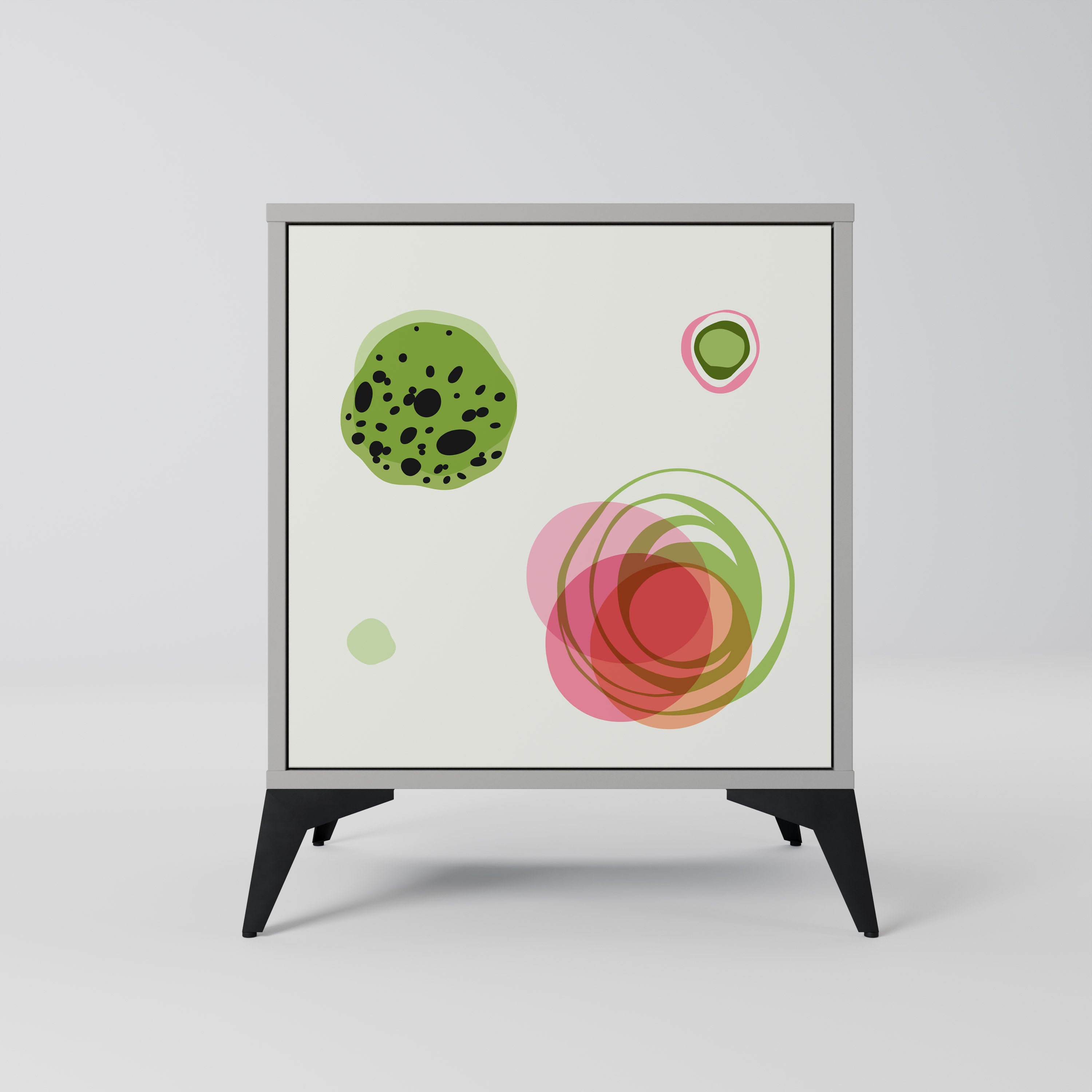 Aparador COLORFUL COSMOS de 1 puerta en acabado gris