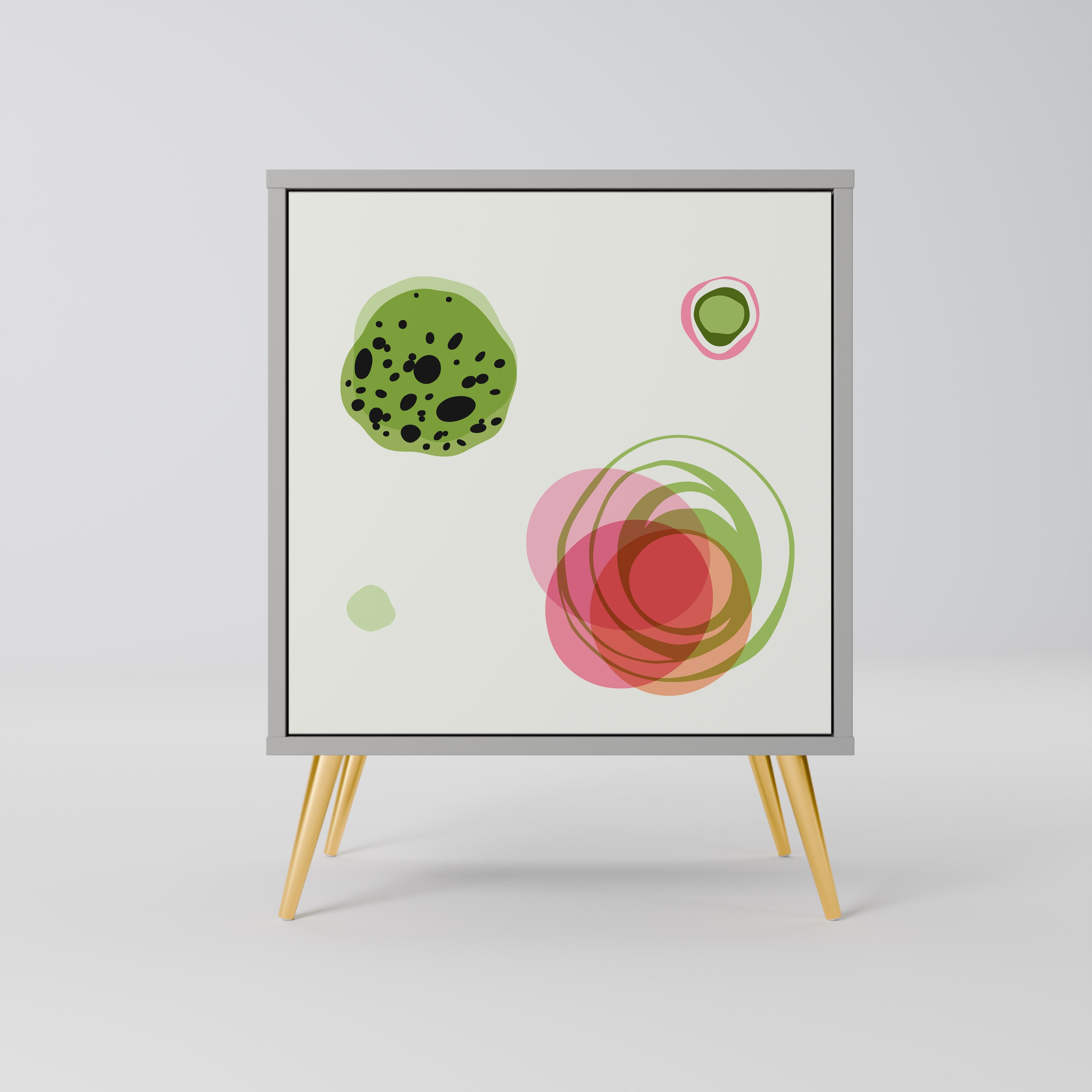 Aparador COLORFUL COSMOS de 1 puerta en acabado gris