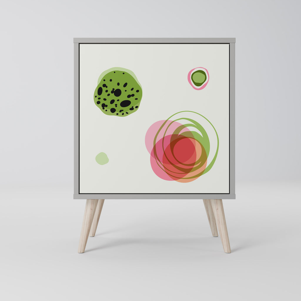 Aparador COLORFUL COSMOS de 1 puerta en acabado gris