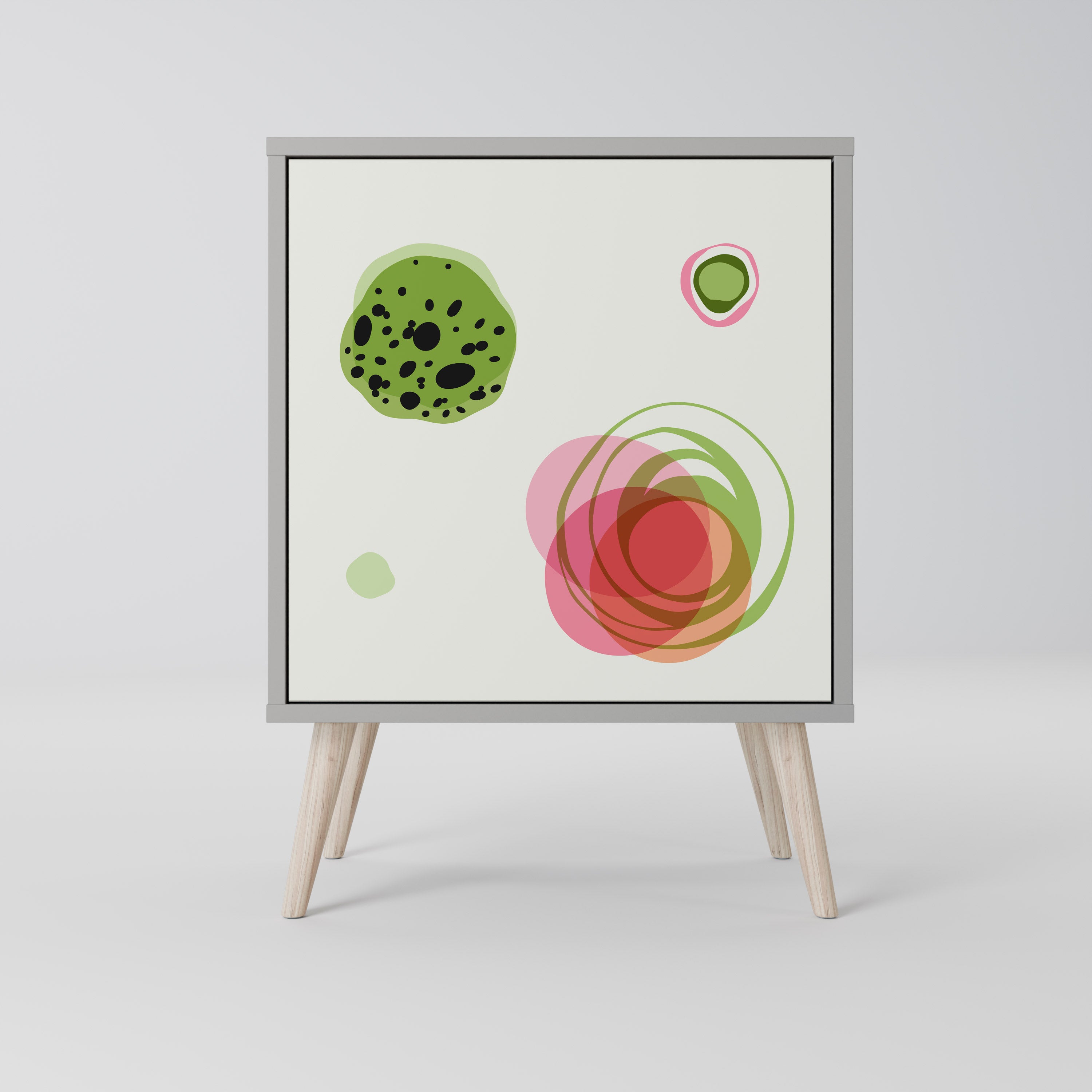 Aparador COLORFUL COSMOS de 1 puerta en acabado gris