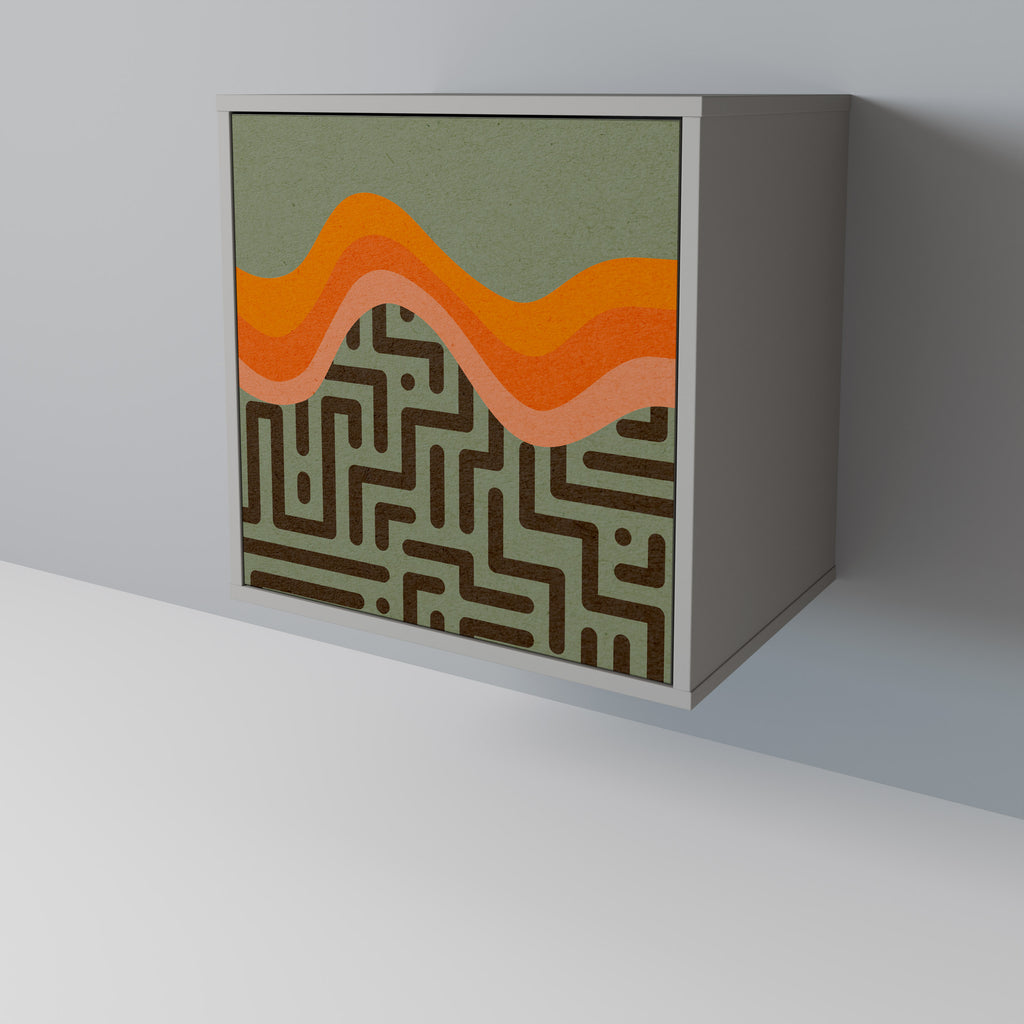 Aparador de 1 puerta SIMPLE SOLUTIONS en acabado gris