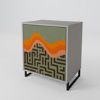 SIMPLE SOLUTIONS 1-Door Sideboard in Grey Finish