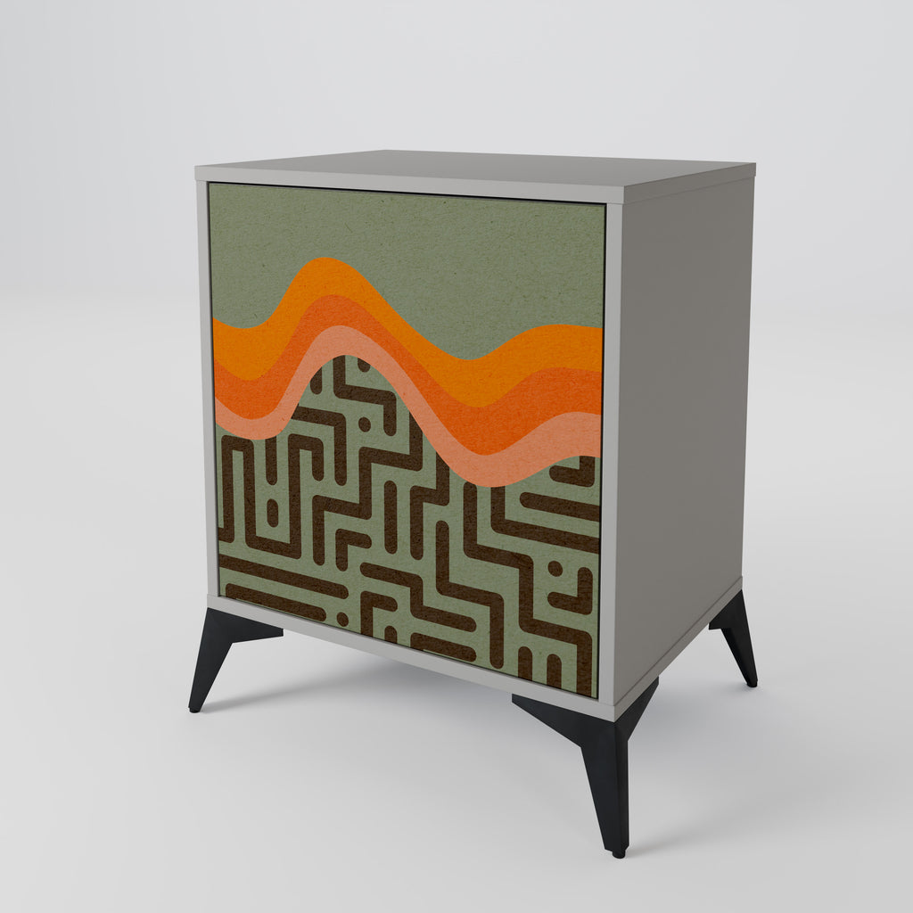 Aparador de 1 puerta SIMPLE SOLUTIONS en acabado gris