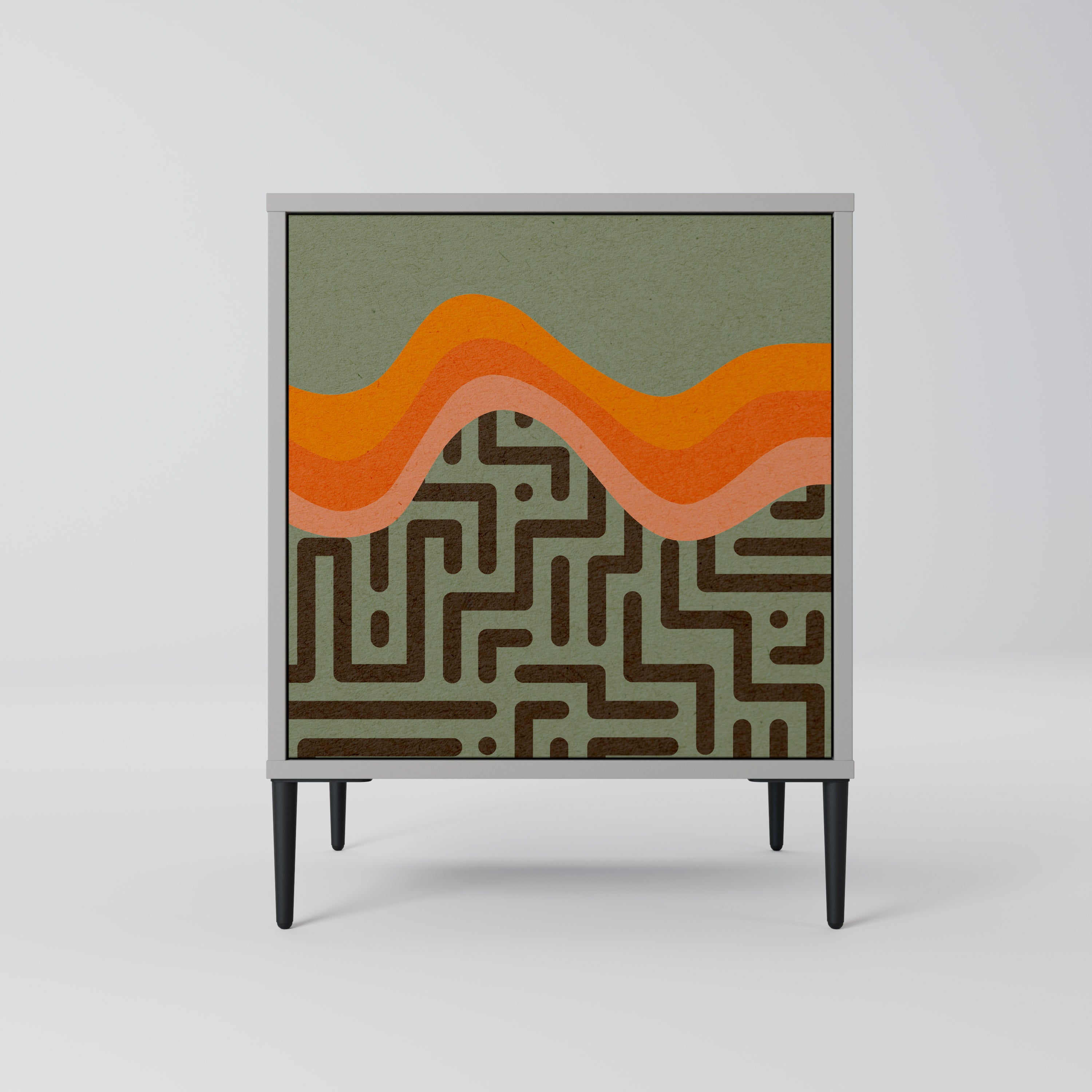 Aparador de 1 puerta SIMPLE SOLUTIONS en acabado gris