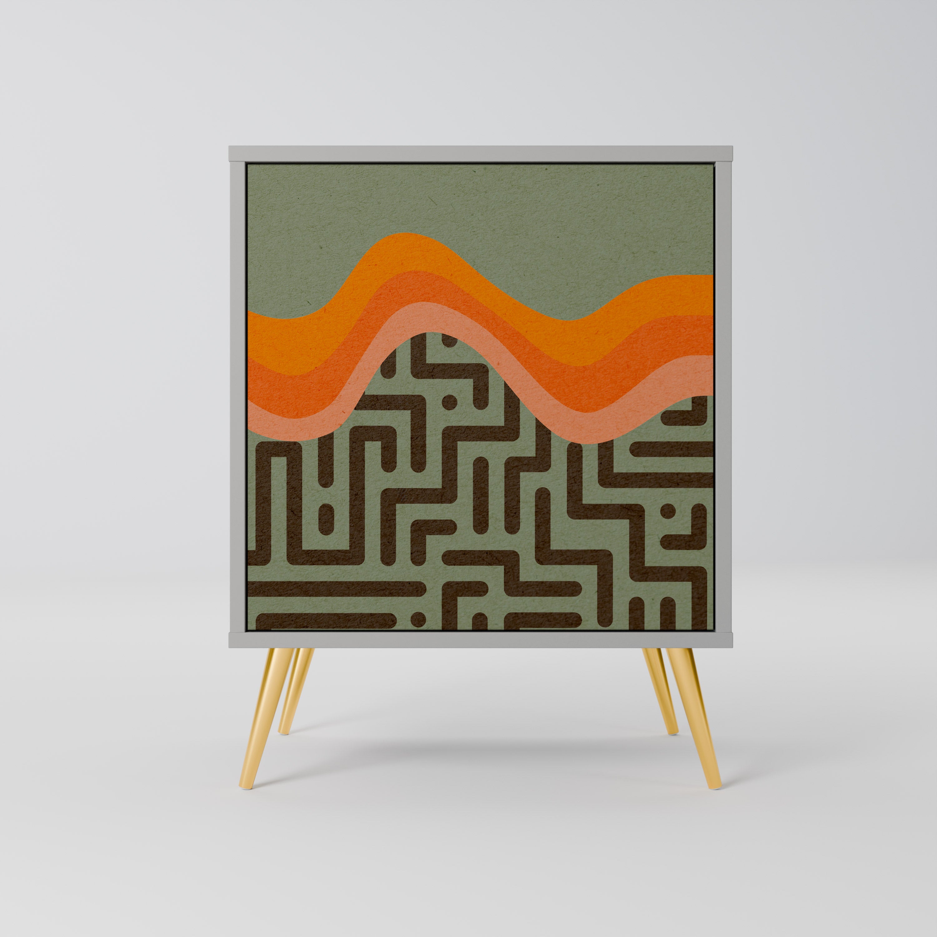 Aparador de 1 puerta SIMPLE SOLUTIONS en acabado gris