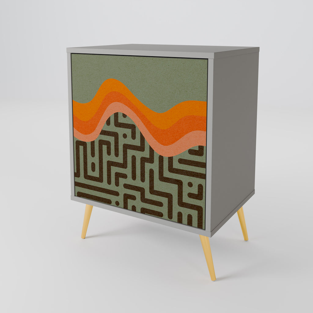 Aparador de 1 puerta SIMPLE SOLUTIONS en acabado gris