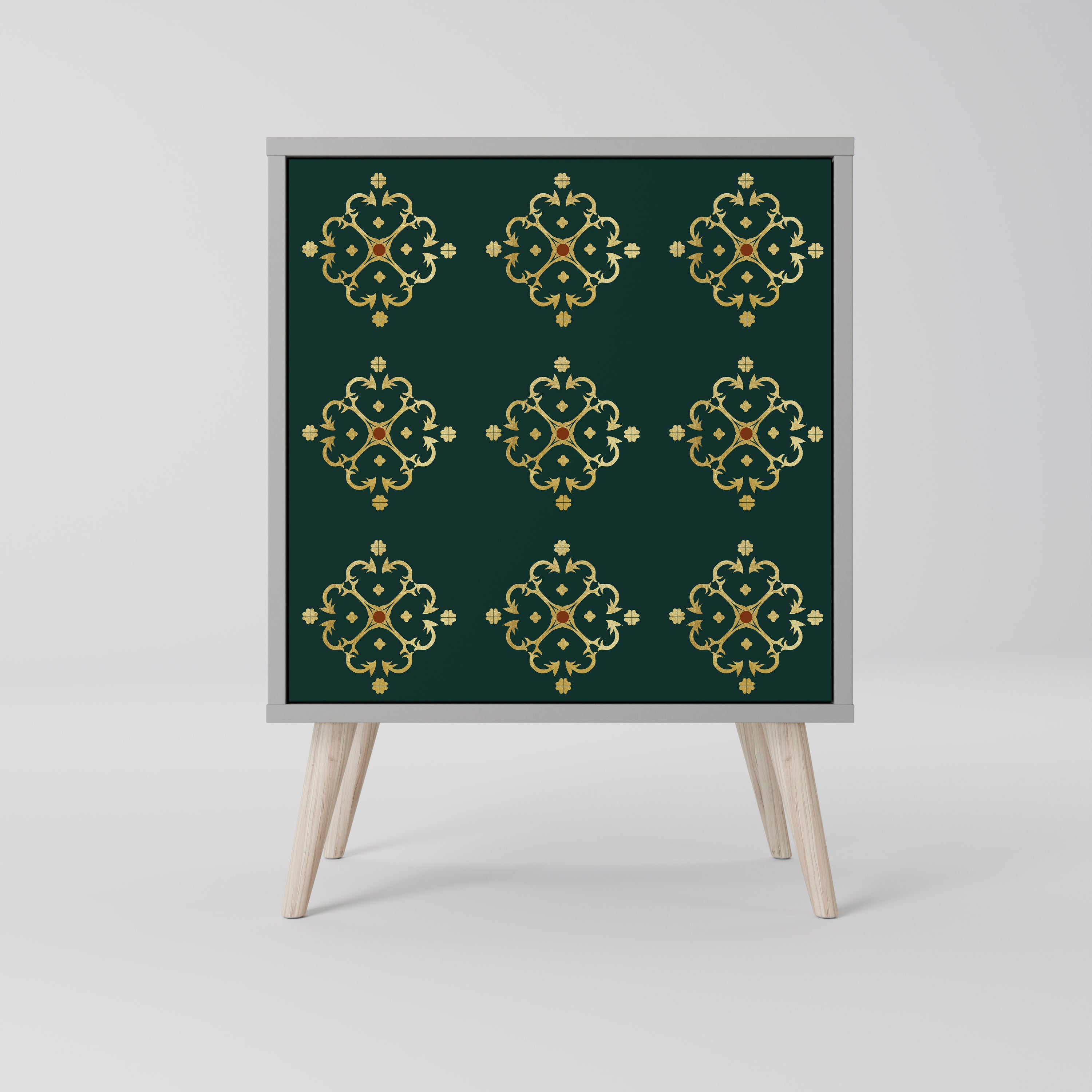 Aparador ROYAL MEDALLION de 1 puerta en acabado gris