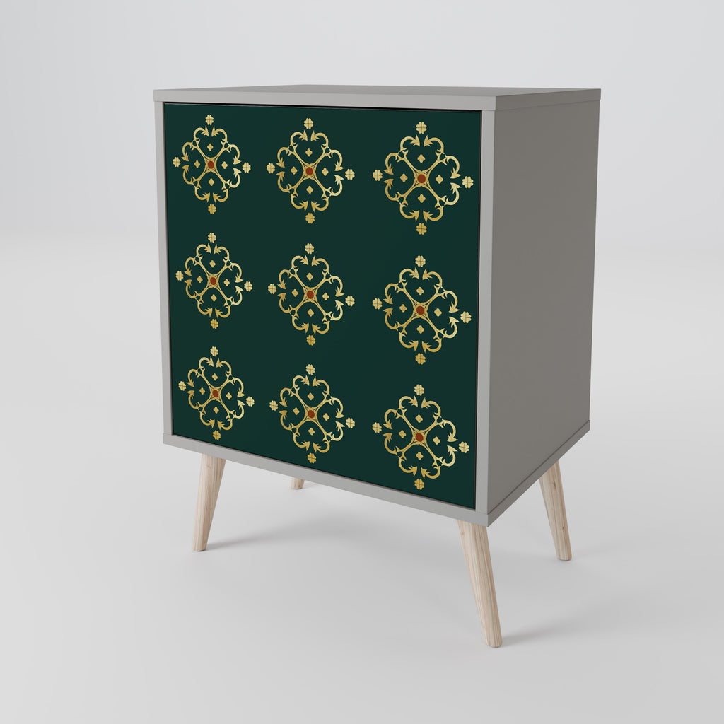 Aparador ROYAL MEDALLION de 1 puerta en acabado gris