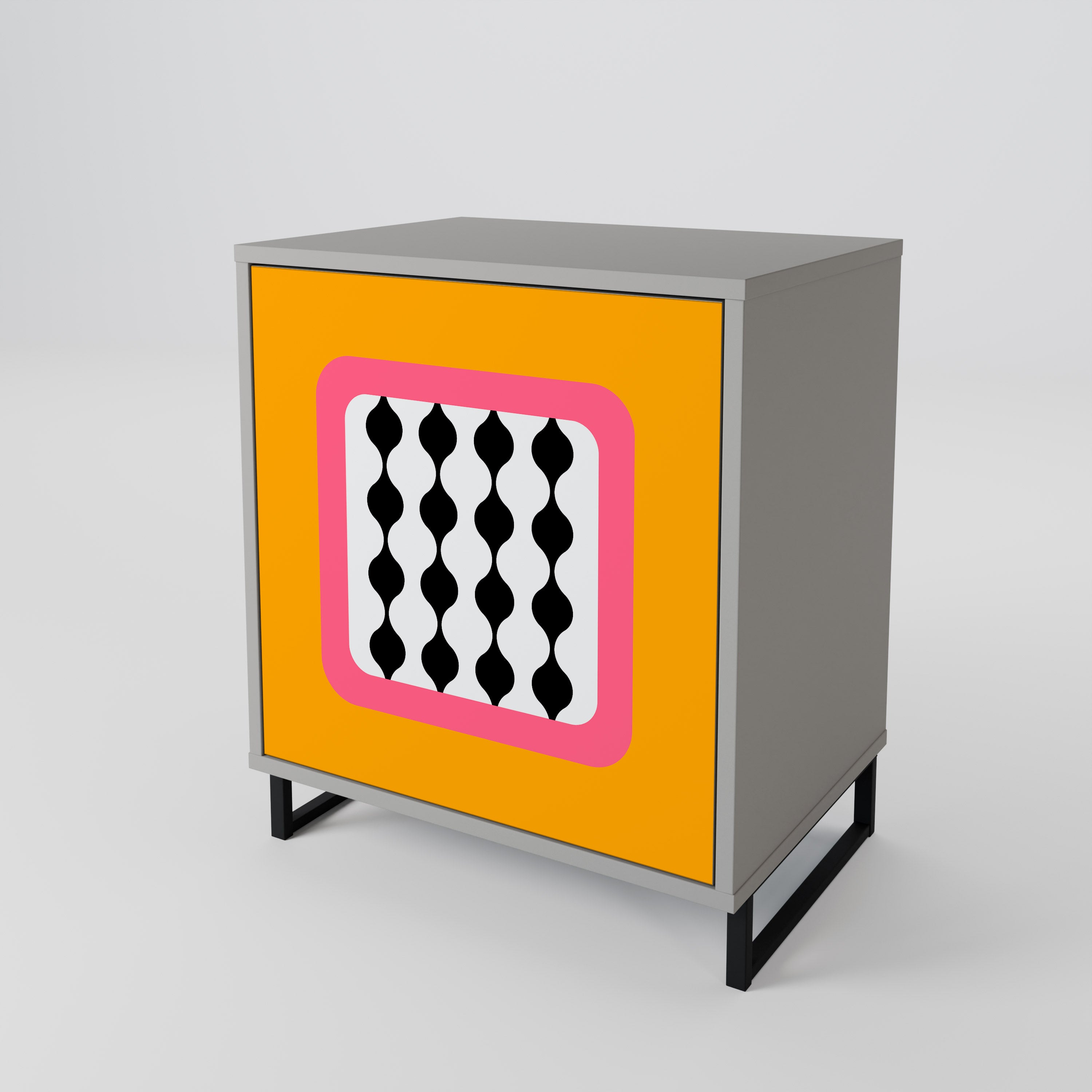 Aparador de 1 puerta LÁGRIMAS EN EL CIELO en acabado gris