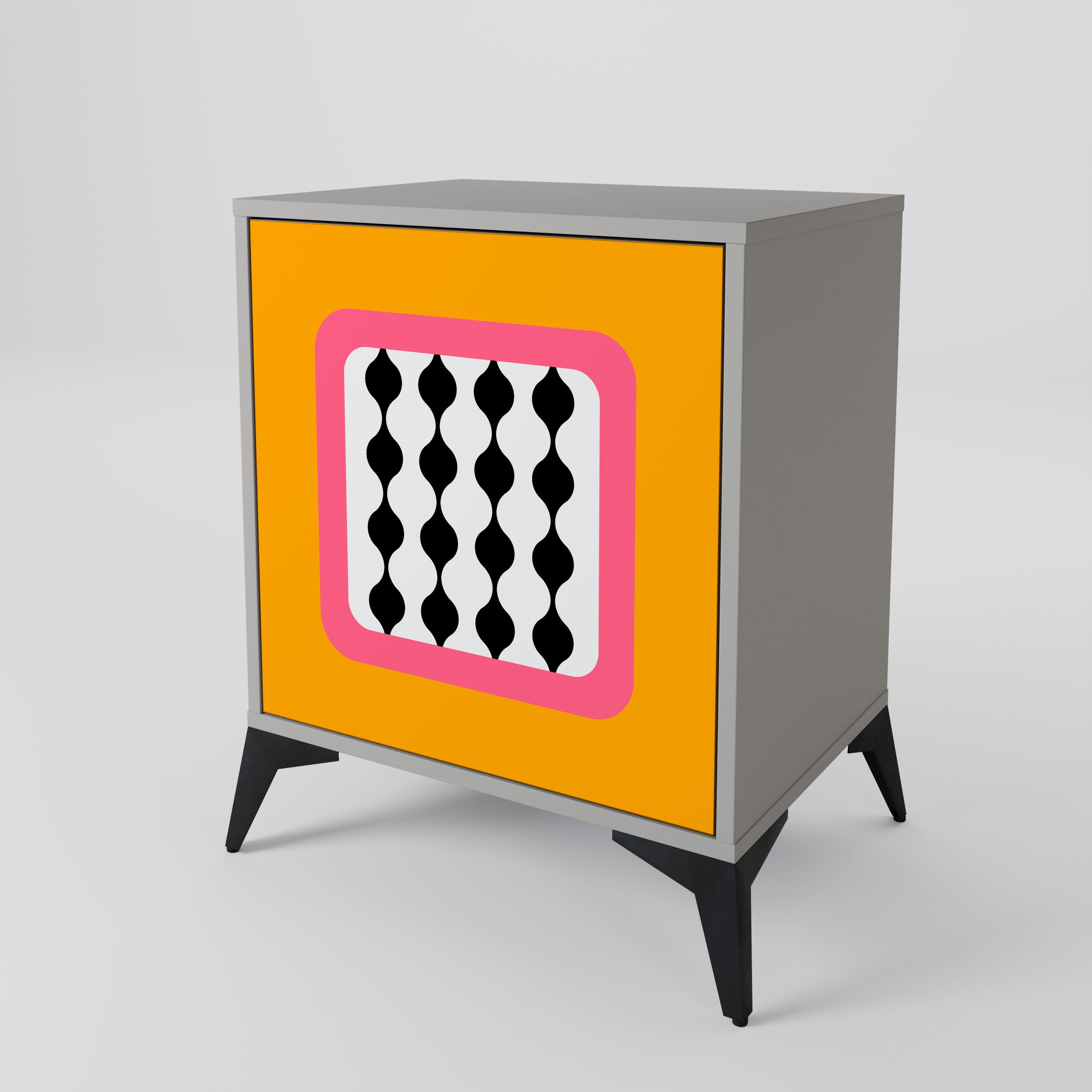 Aparador de 1 puerta LÁGRIMAS EN EL CIELO en acabado gris