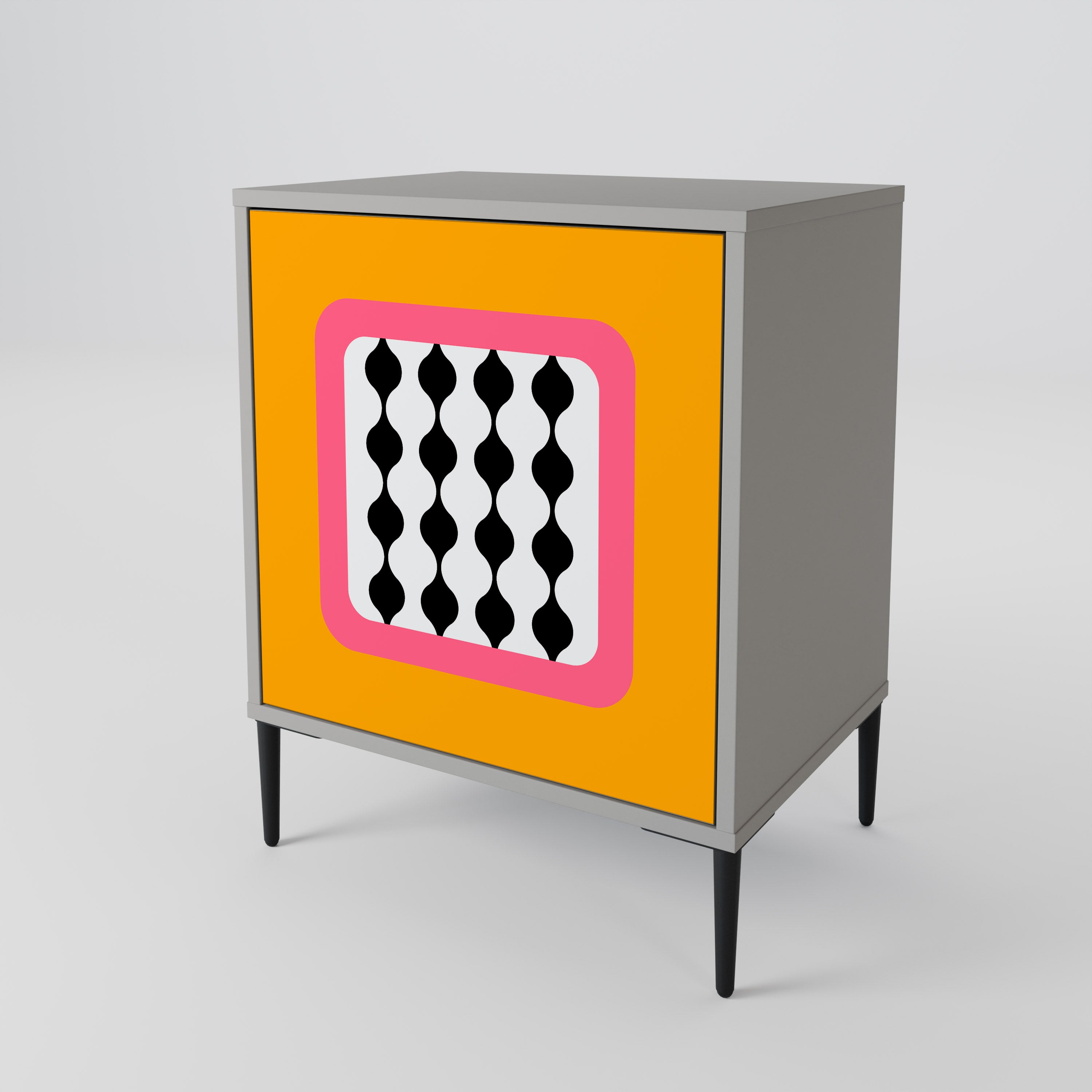 Aparador de 1 puerta LÁGRIMAS EN EL CIELO en acabado gris