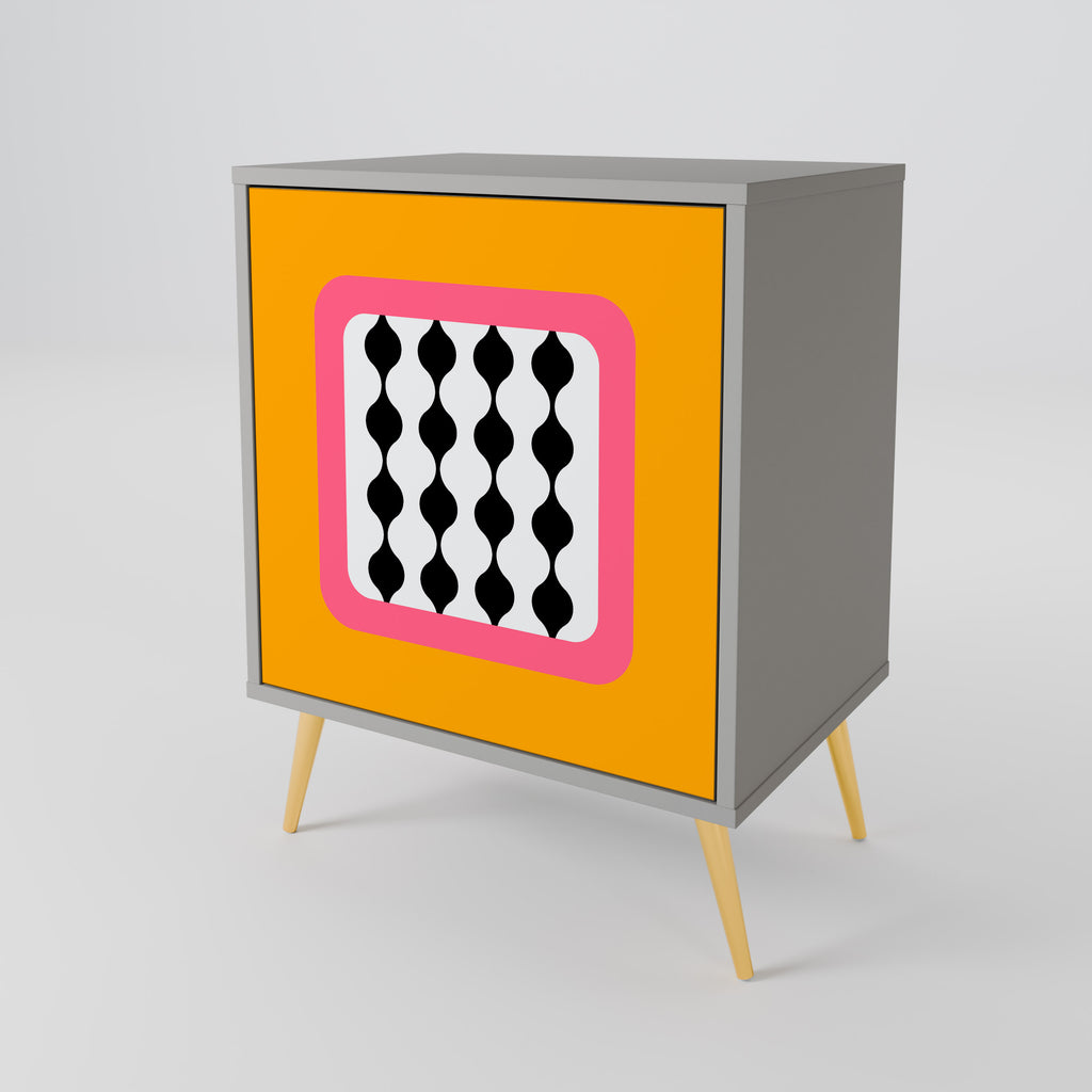 Aparador de 1 puerta LÁGRIMAS EN EL CIELO en acabado gris