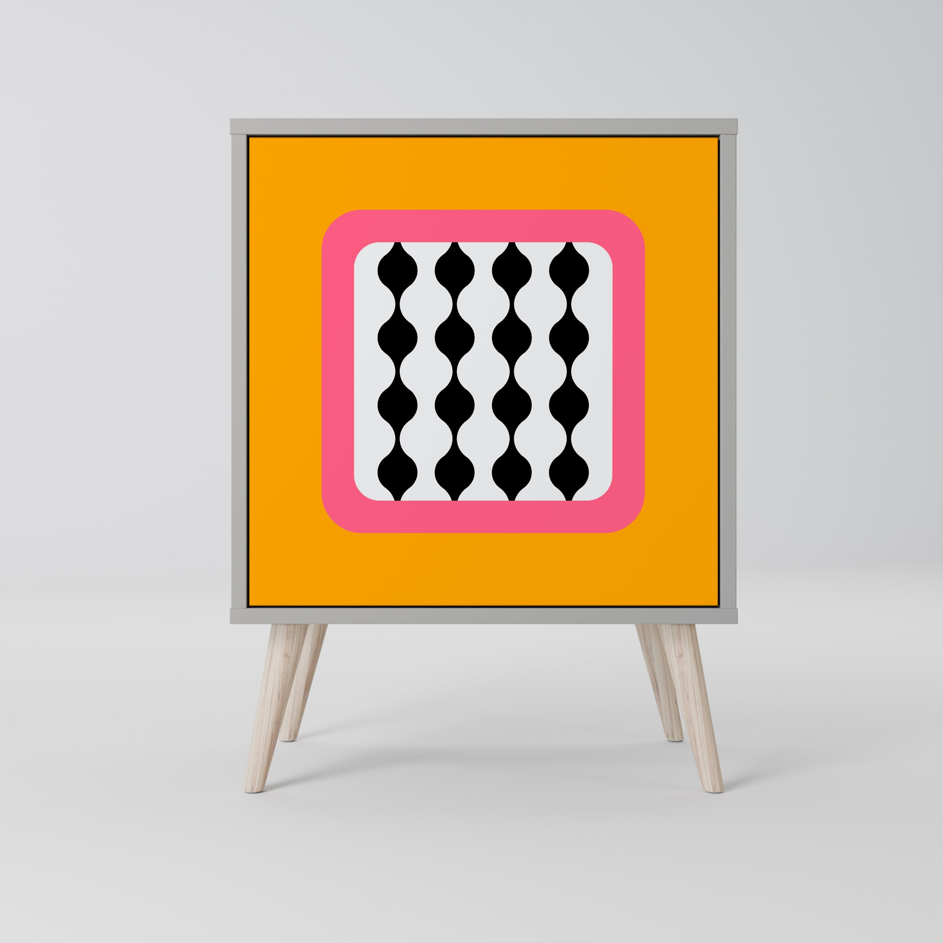 Aparador de 1 puerta LÁGRIMAS EN EL CIELO en acabado gris