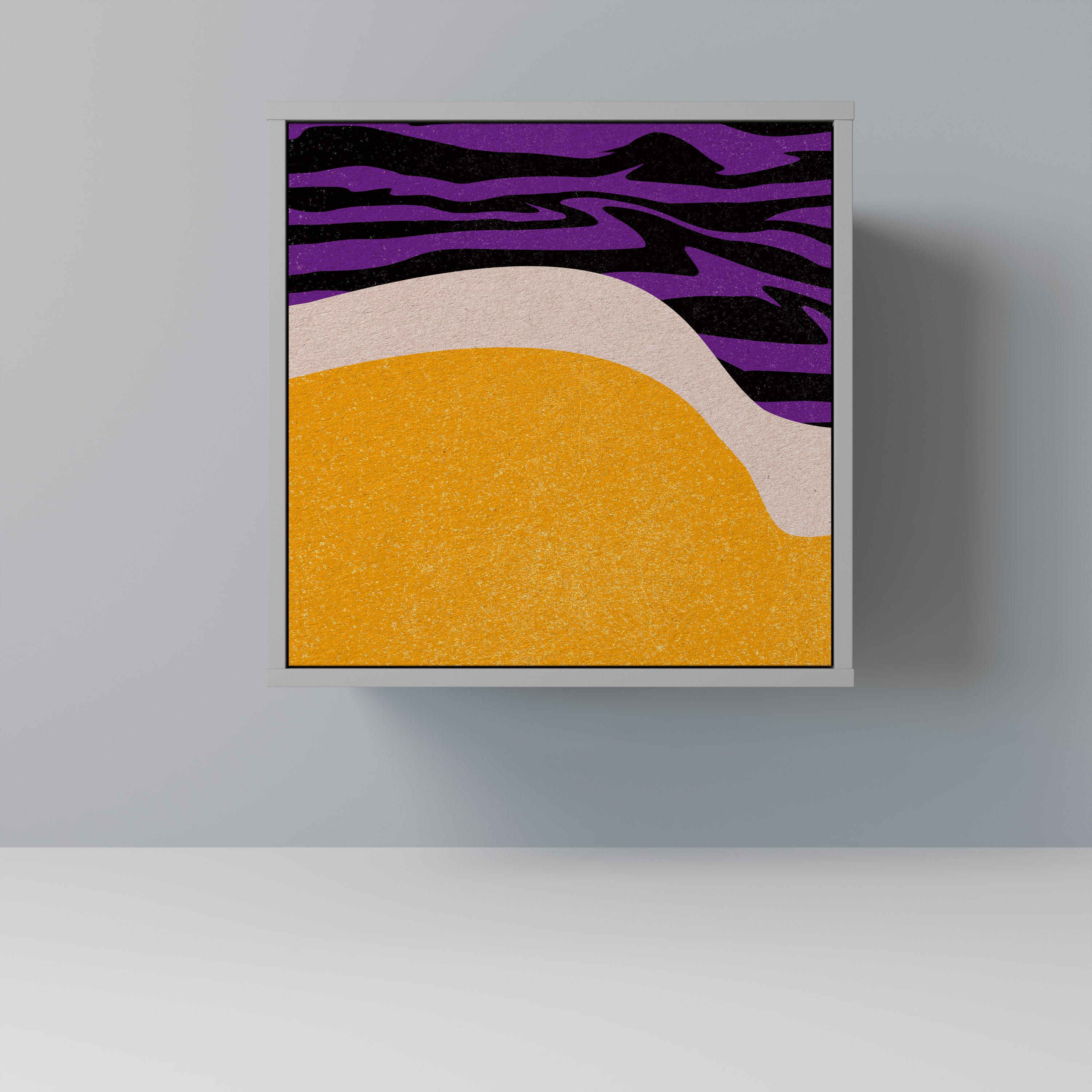 Aparador INDEPENDENT BORDER de 1 puerta en acabado gris