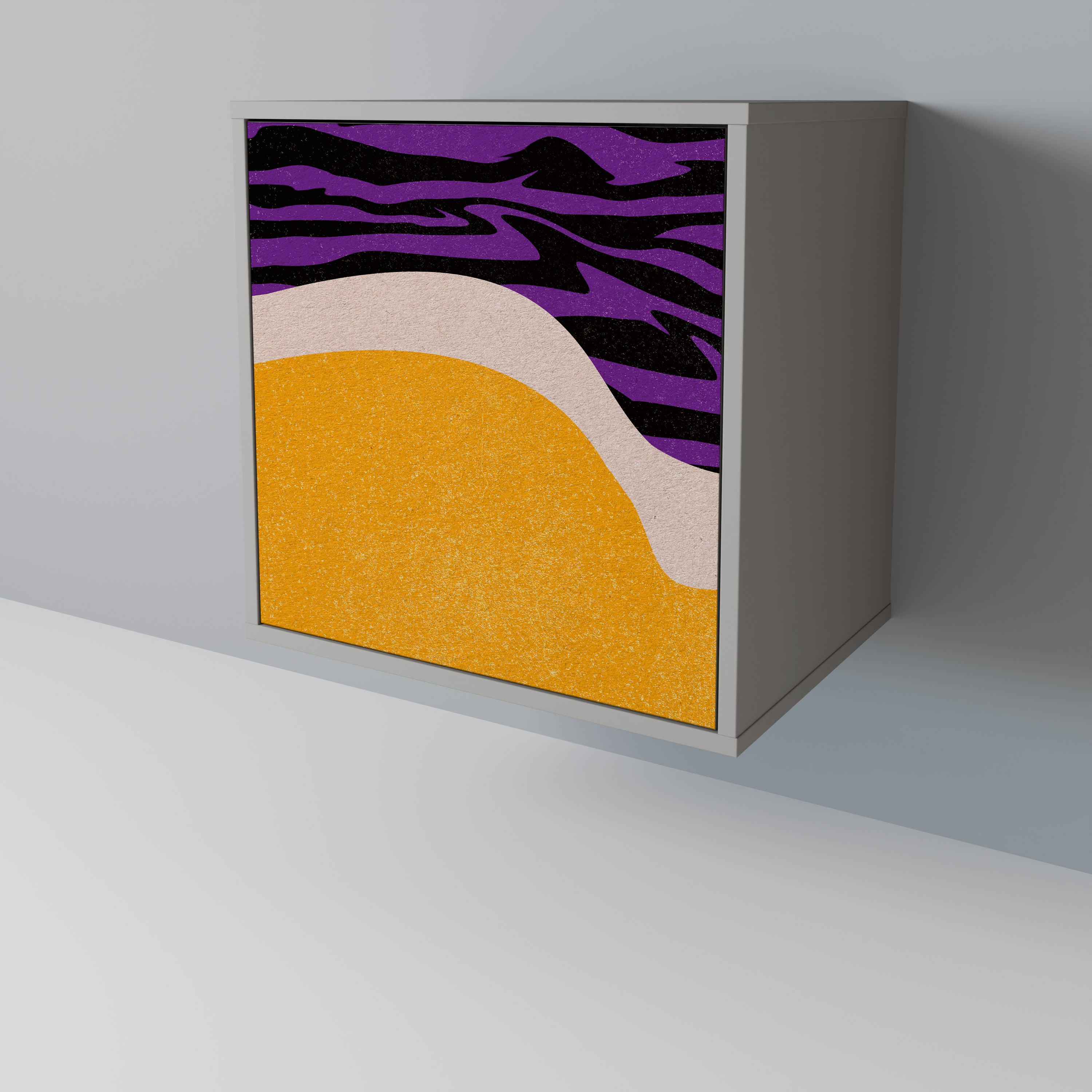 Aparador INDEPENDENT BORDER de 1 puerta en acabado gris