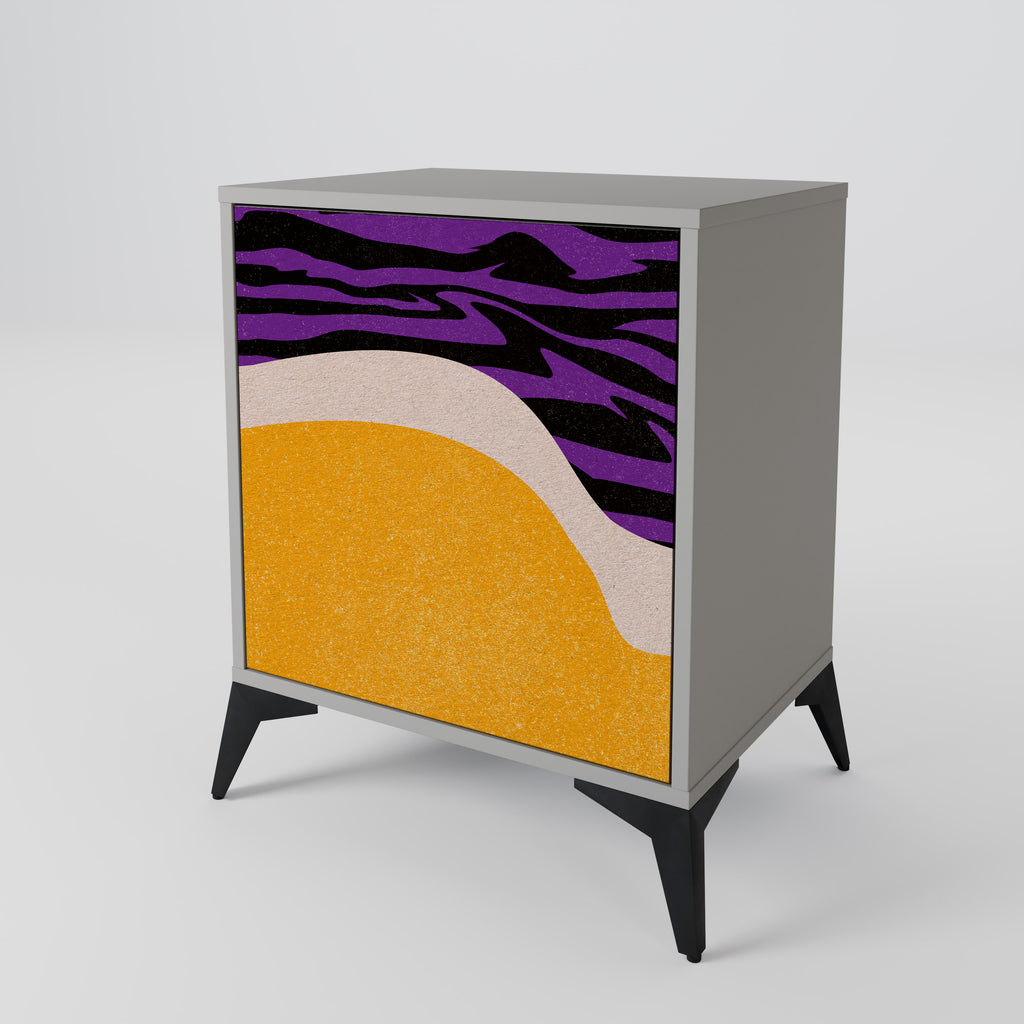 Aparador INDEPENDENT BORDER de 1 puerta en acabado gris