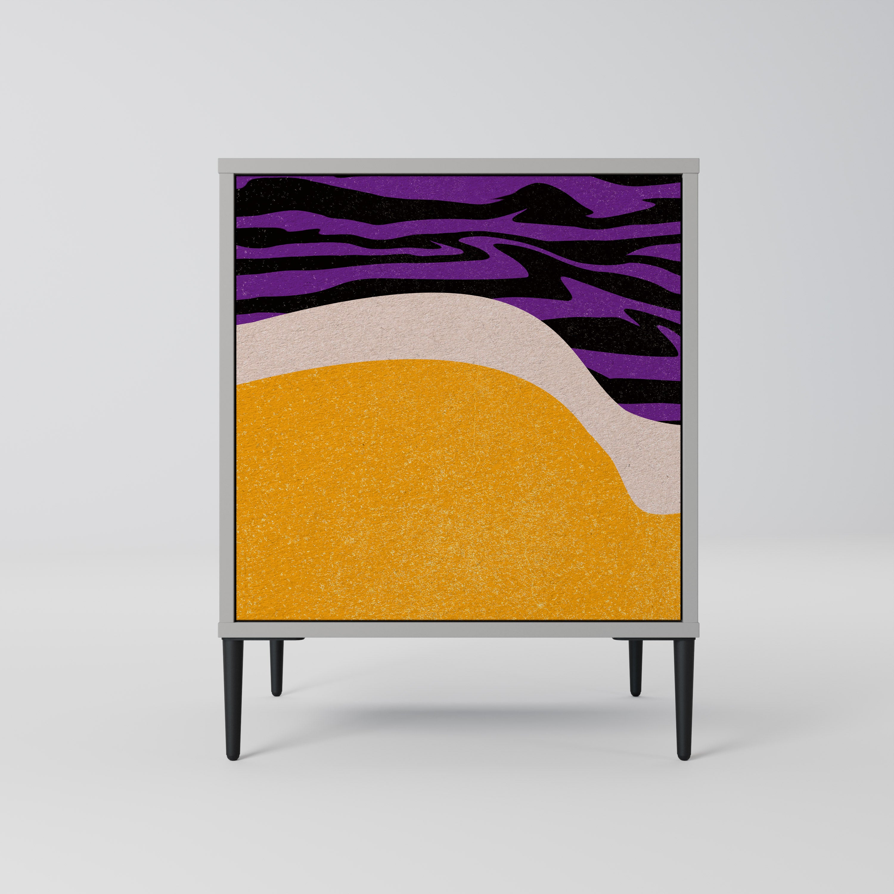 Aparador INDEPENDENT BORDER de 1 puerta en acabado gris