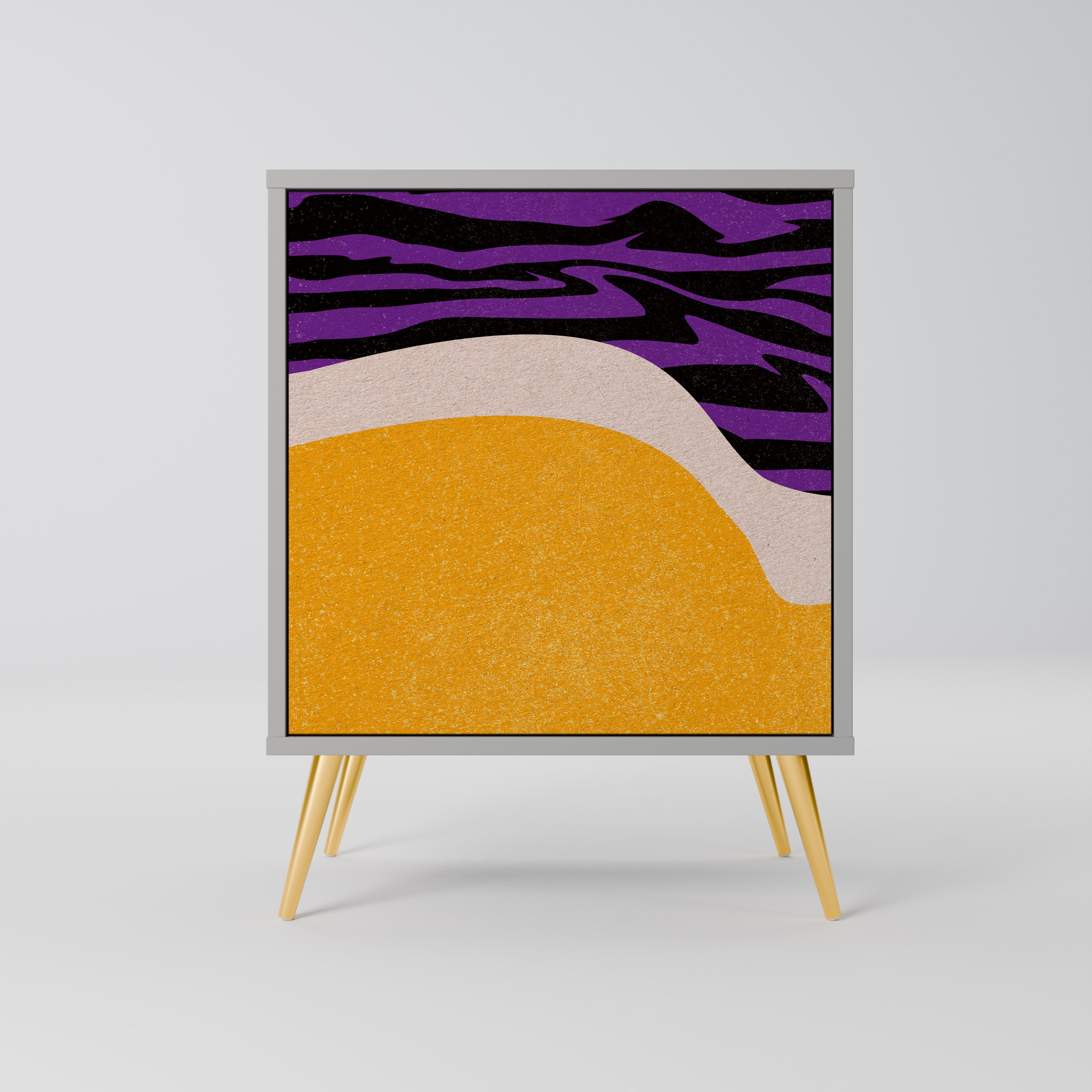 Aparador INDEPENDENT BORDER de 1 puerta en acabado gris