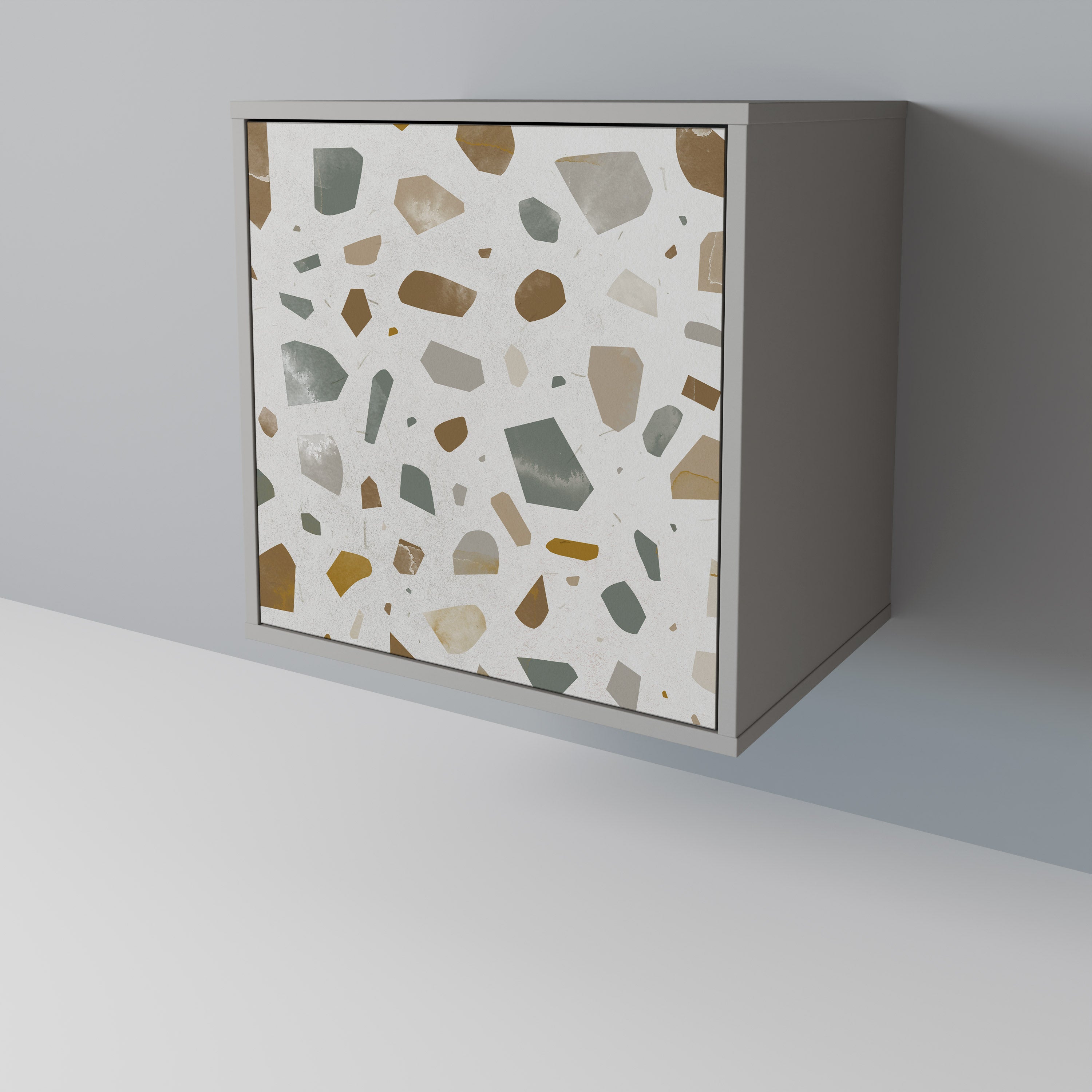 Aparador de 1 puerta PIECES OF TOMORROW en acabado gris