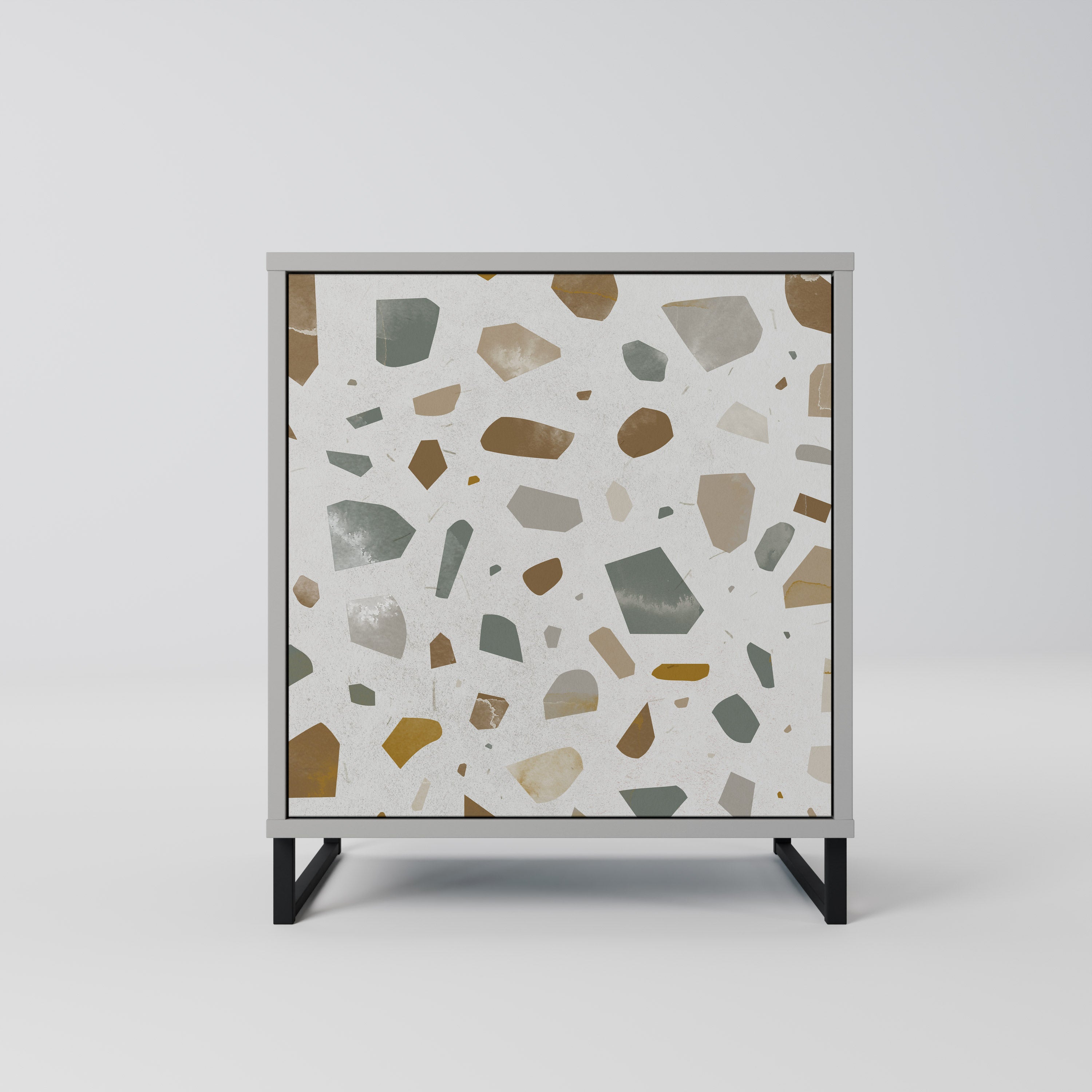 Aparador de 1 puerta PIECES OF TOMORROW en acabado gris