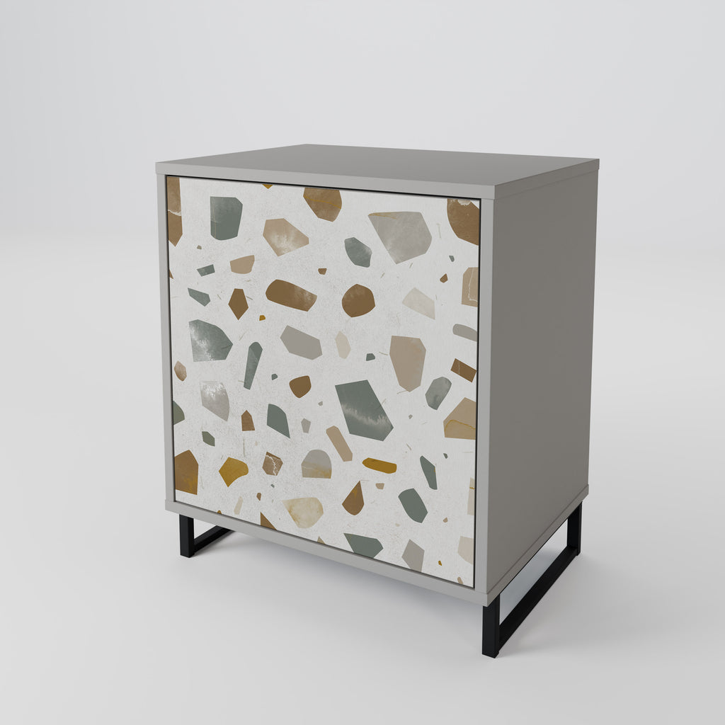 Aparador de 1 puerta PIECES OF TOMORROW en acabado gris