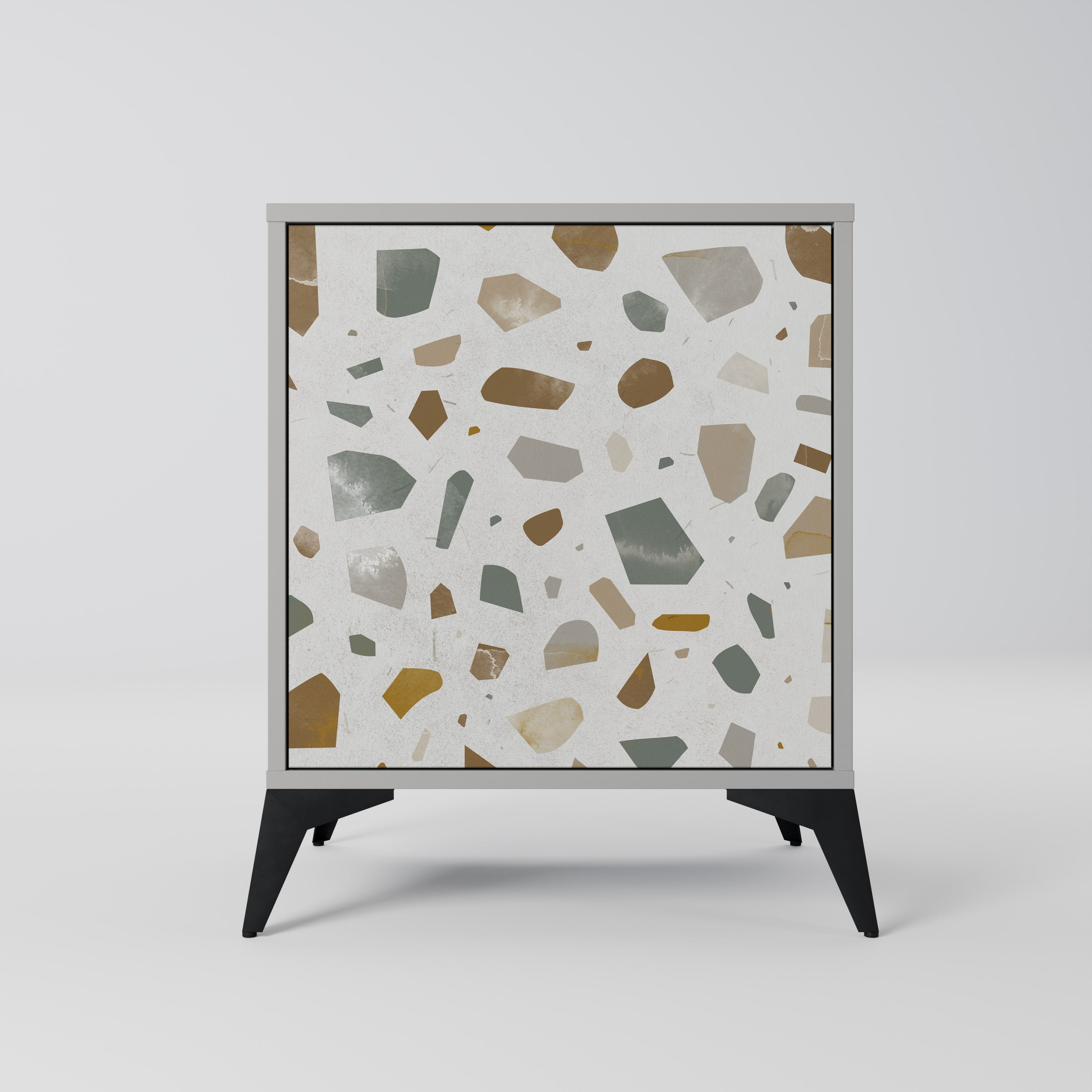 Aparador de 1 puerta PIECES OF TOMORROW en acabado gris