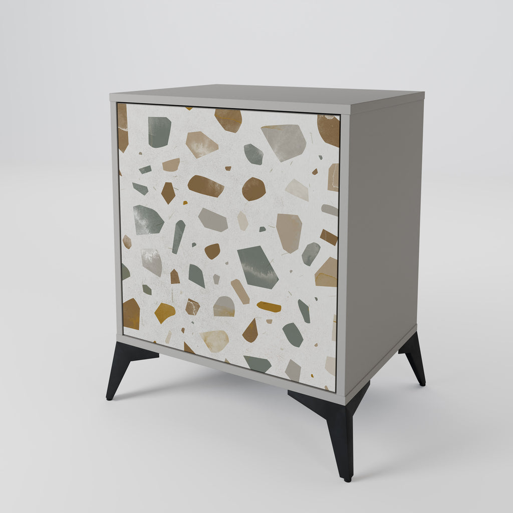 Aparador de 1 puerta PIECES OF TOMORROW en acabado gris