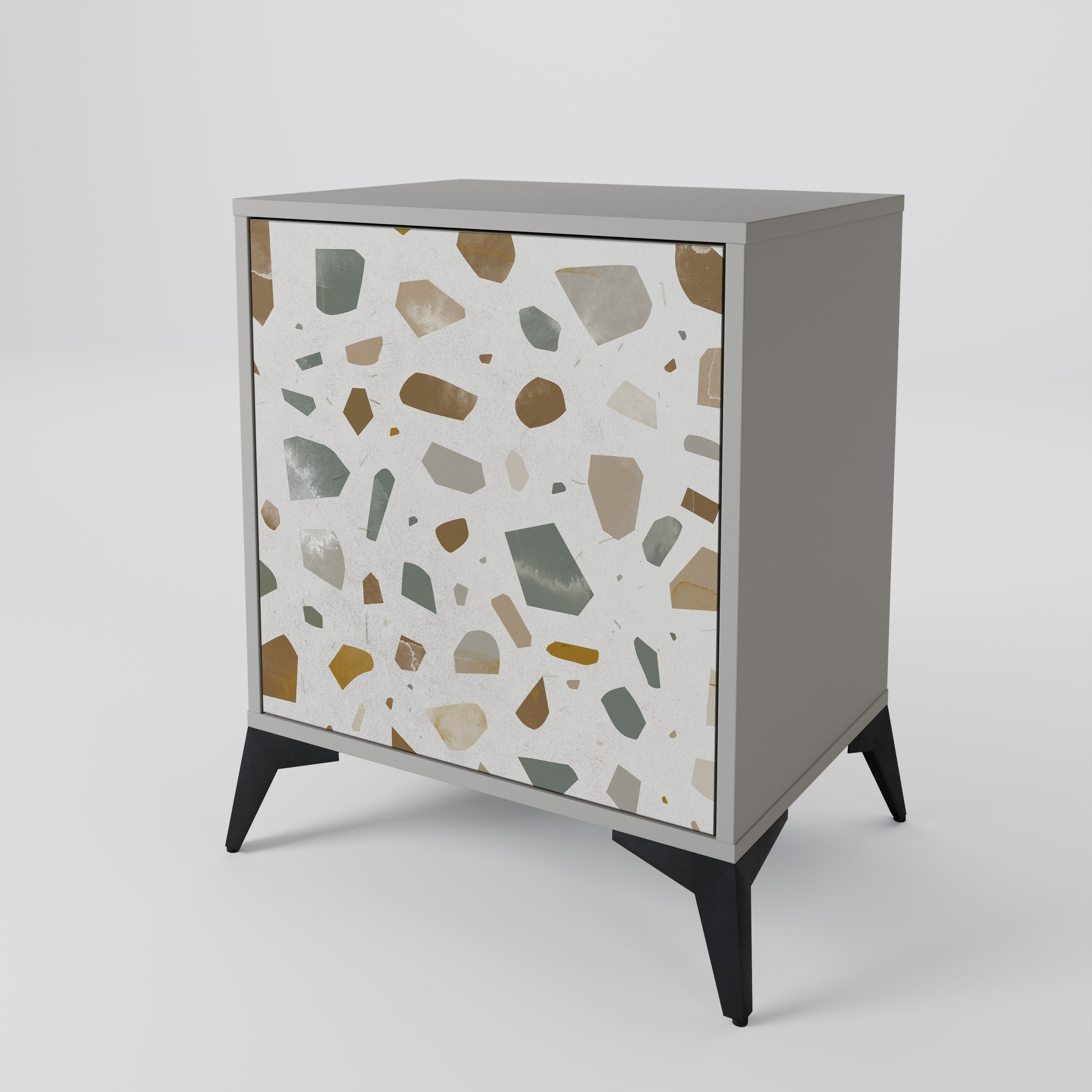 Aparador de 1 puerta PIECES OF TOMORROW en acabado gris