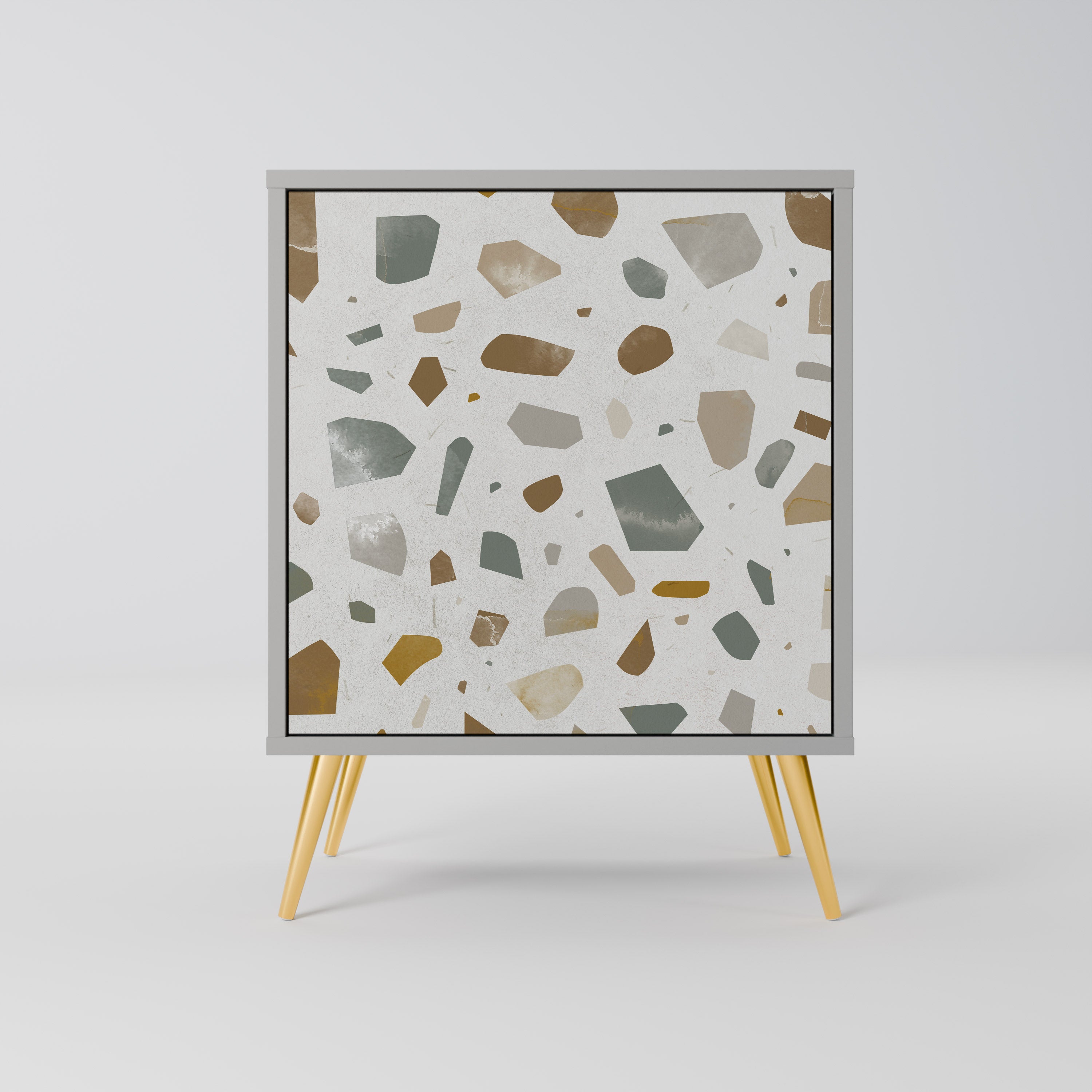 Aparador de 1 puerta PIECES OF TOMORROW en acabado gris