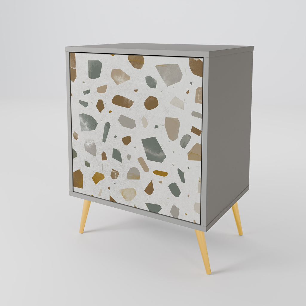 Aparador de 1 puerta PIECES OF TOMORROW en acabado gris