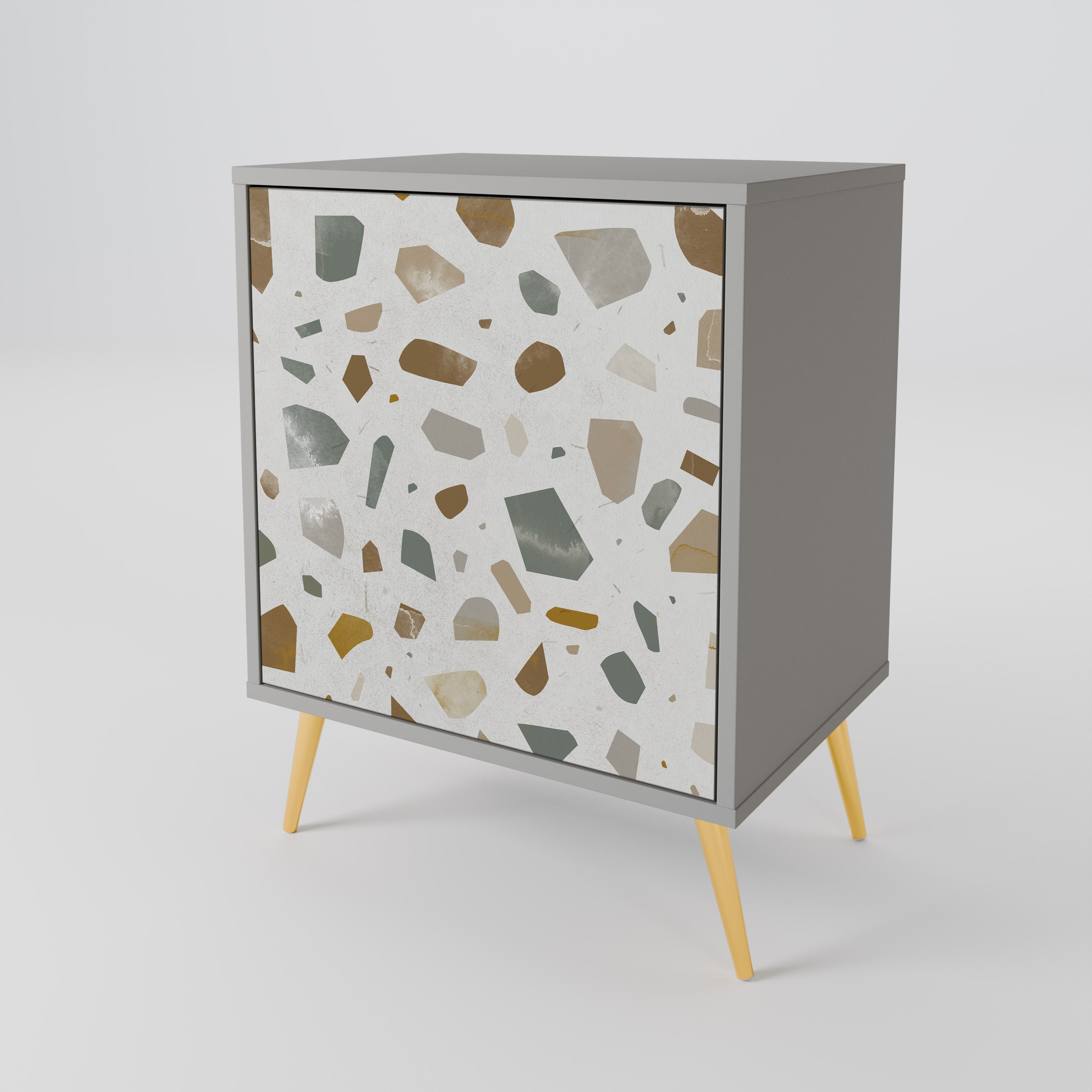 Aparador de 1 puerta PIECES OF TOMORROW en acabado gris