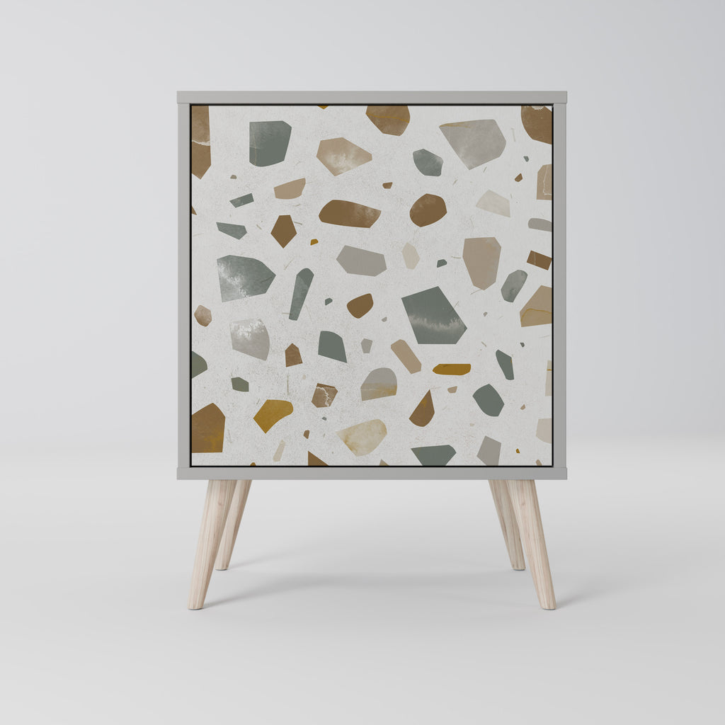 Aparador de 1 puerta PIECES OF TOMORROW en acabado gris