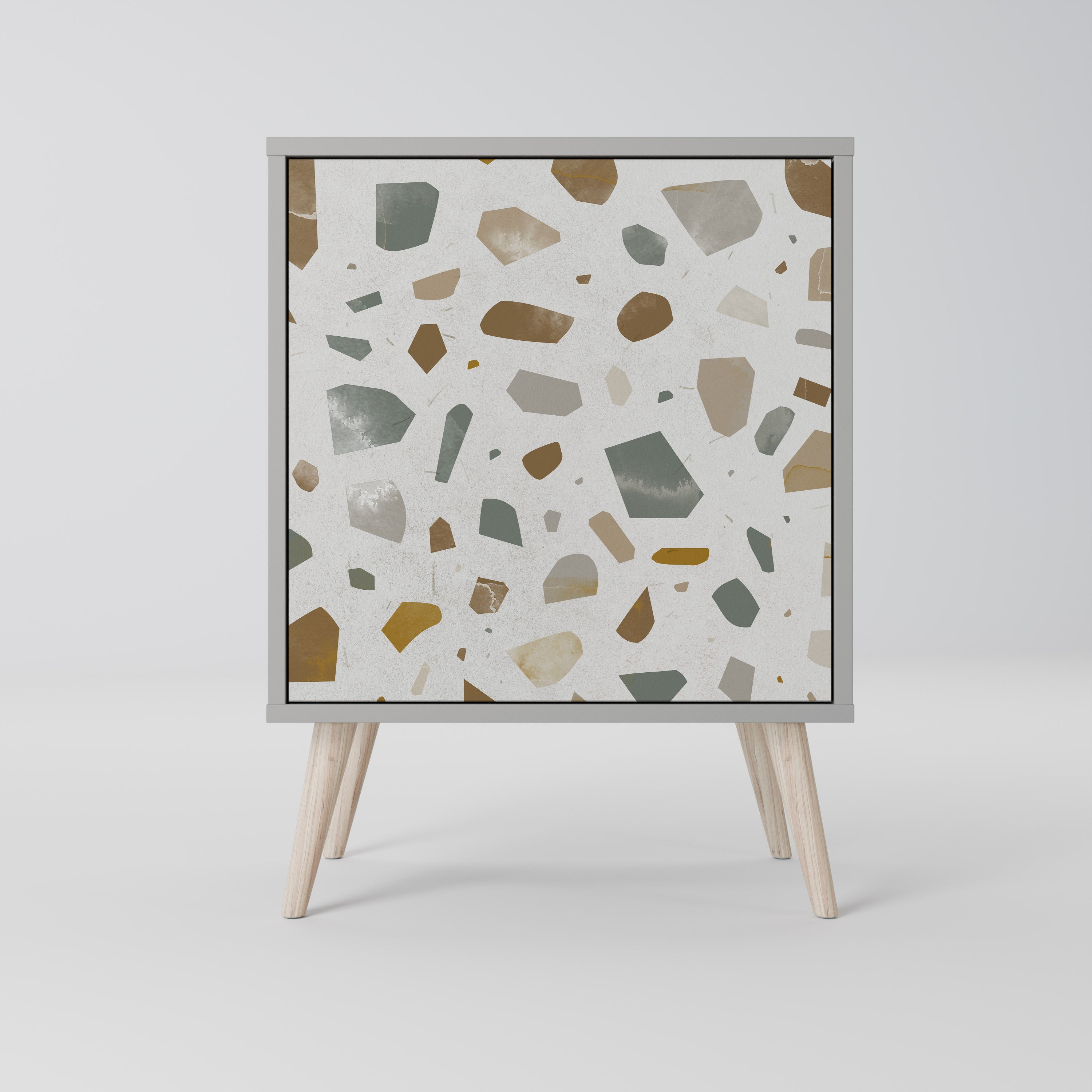 Aparador de 1 puerta PIECES OF TOMORROW en acabado gris