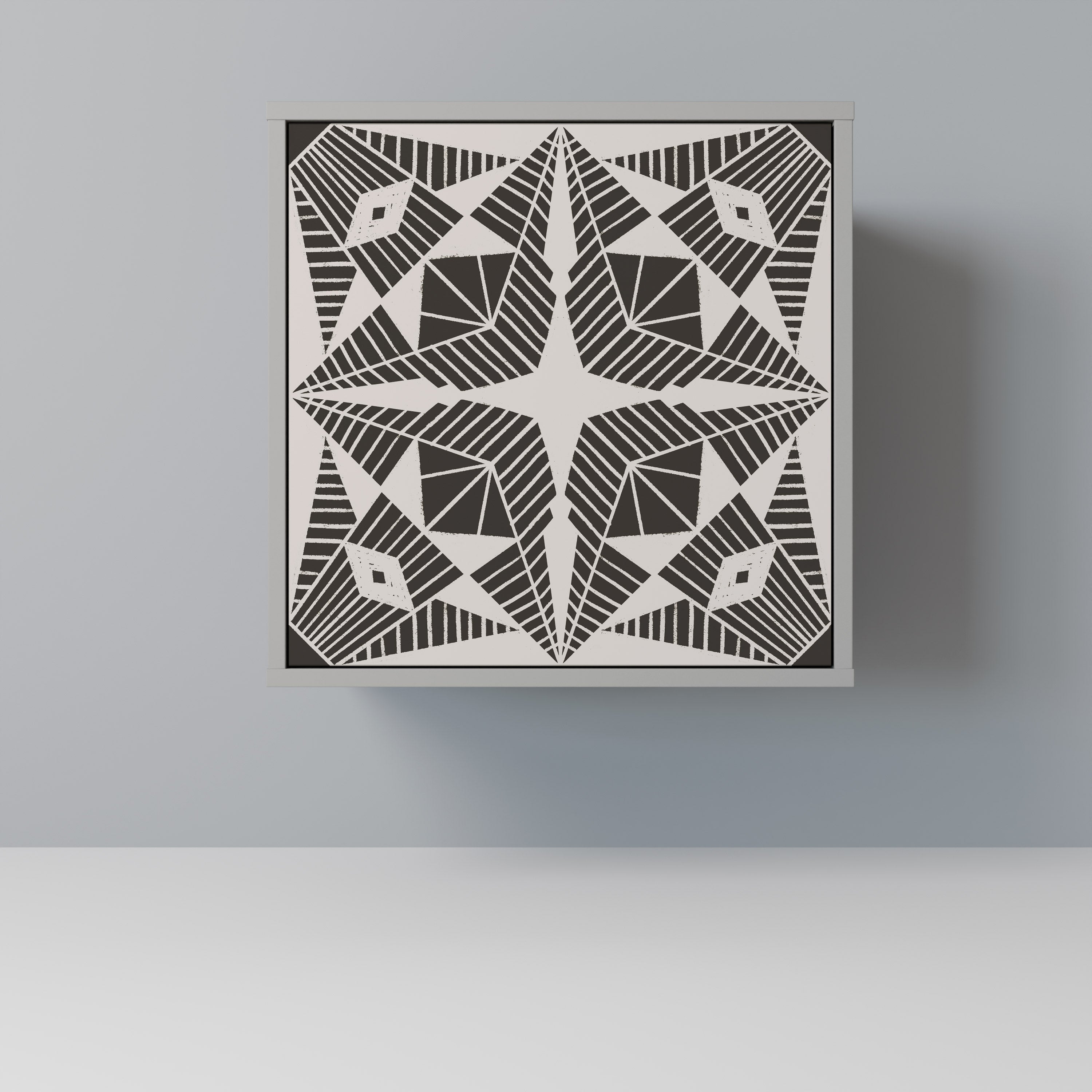 Aparador MONOCHROME NEXUS de 1 puerta en acabado gris